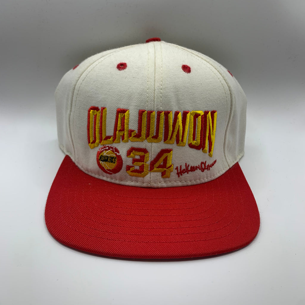 Vintage Hakeem Olajuwon Houston Rockets 34 AJD NBA Snapback Hat