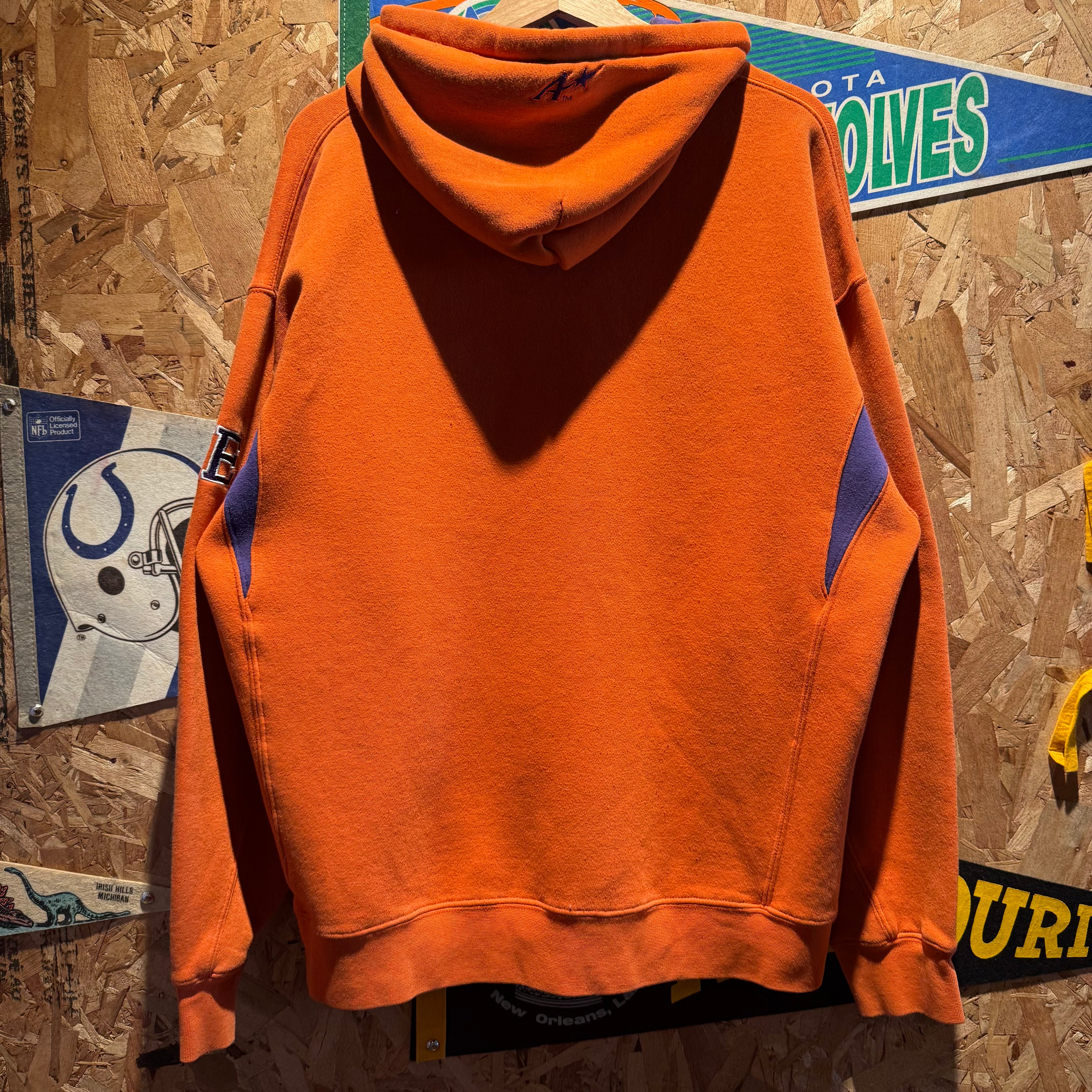 Vintage University of Evansville Purple Aces Hoodie: Large