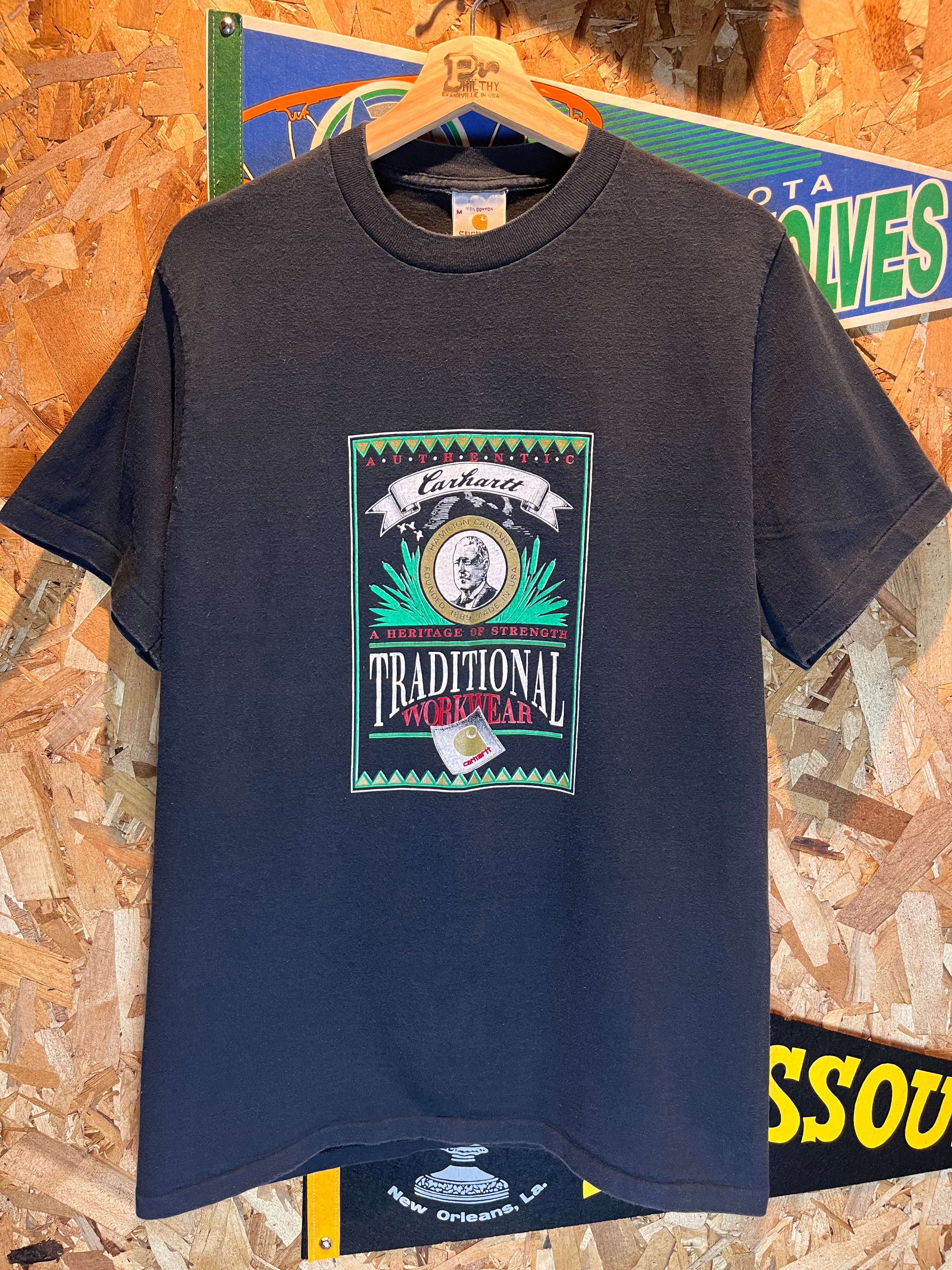 Vintage Carhartt Traditional Workwear 90's Graphic T-Shirt: Medium