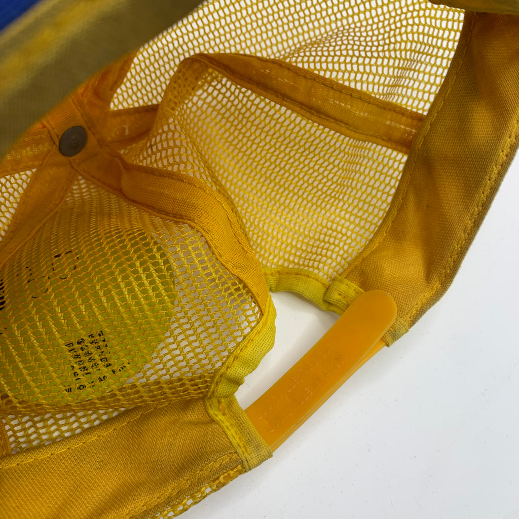 Vintage NAPA Auto Parts Patch Trucker Mesh Yellow Snapback Hat