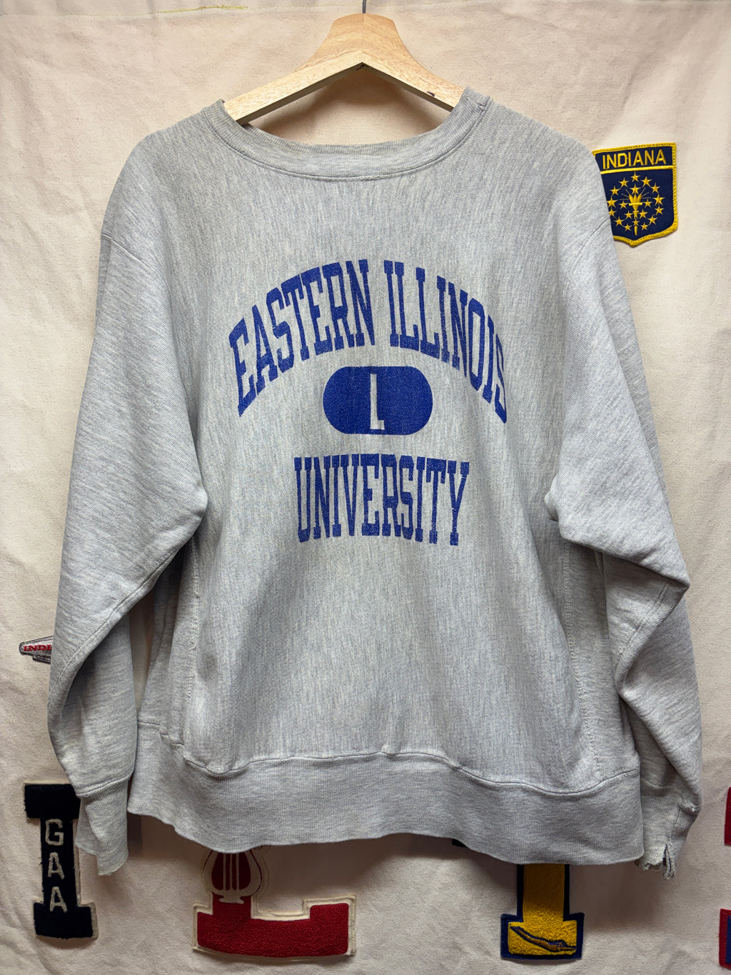 Vtg Eastern Illinois University Champion Reverse Weave Sweatshirt: L