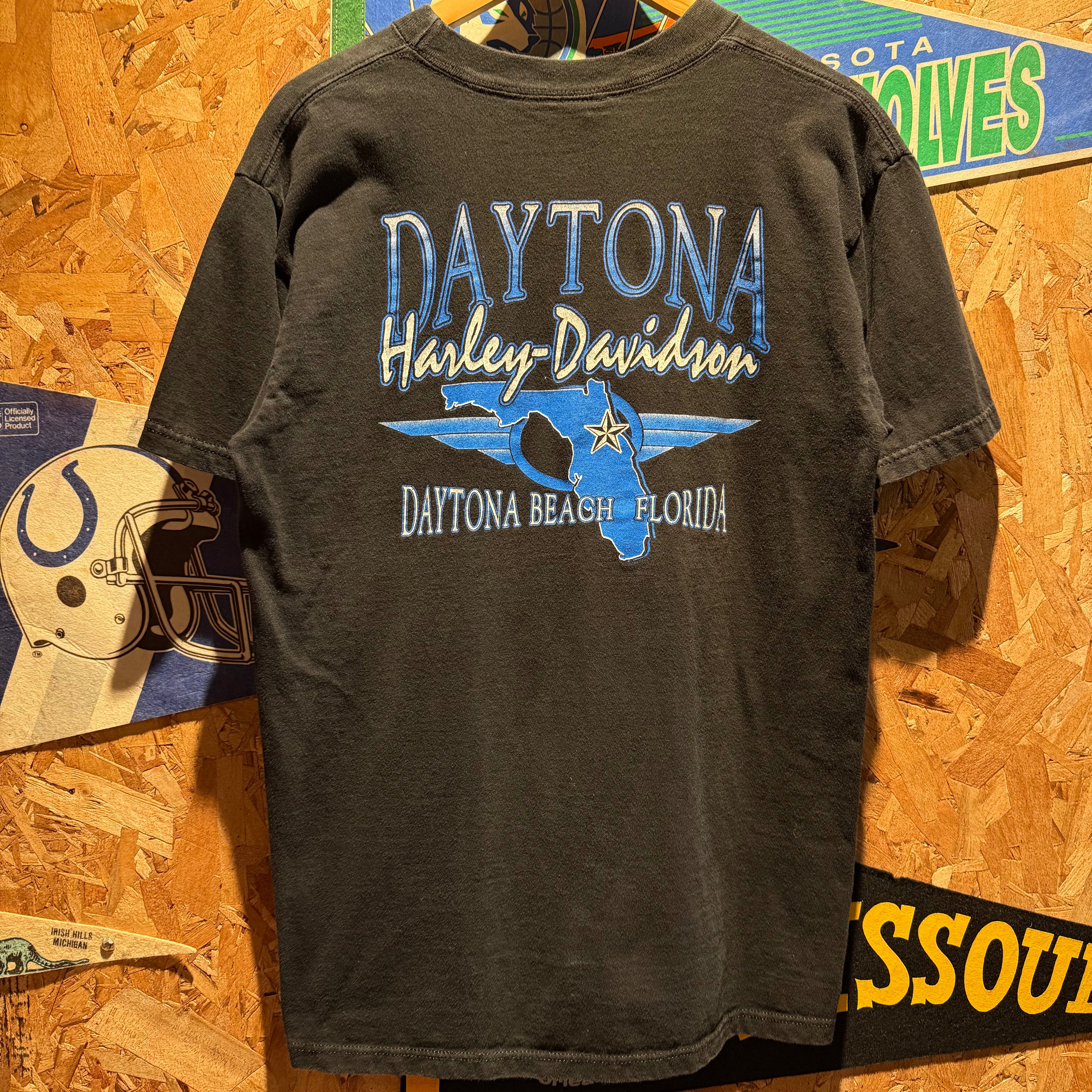 Vintage 1999 Harley Davidson Daytona Bike Week Graphic Single Stitch T-Shirt: Large