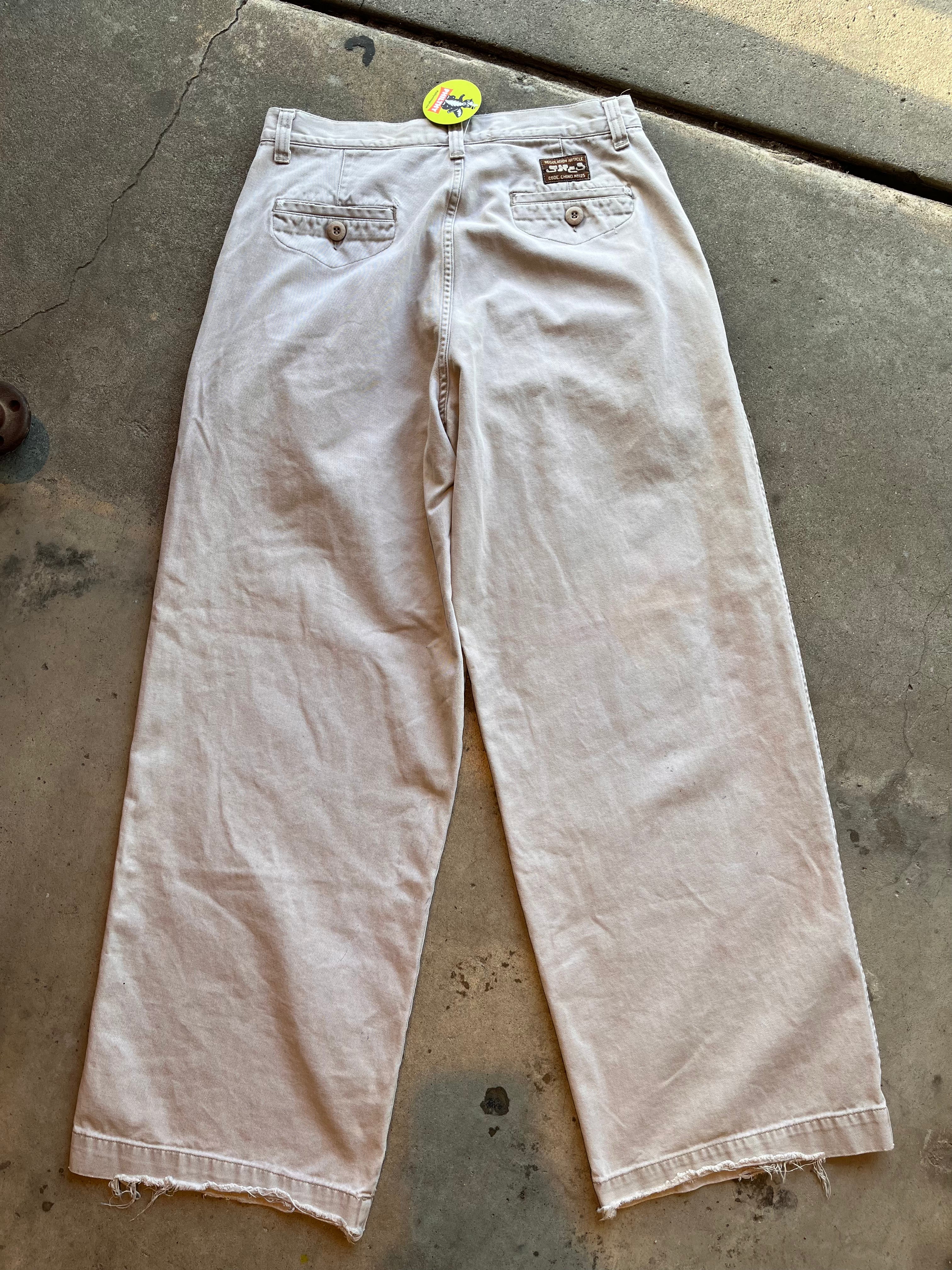 Vintage JNCO Chino 24 Inch Khaki USA Y2K No125 Military Pants: 34x32