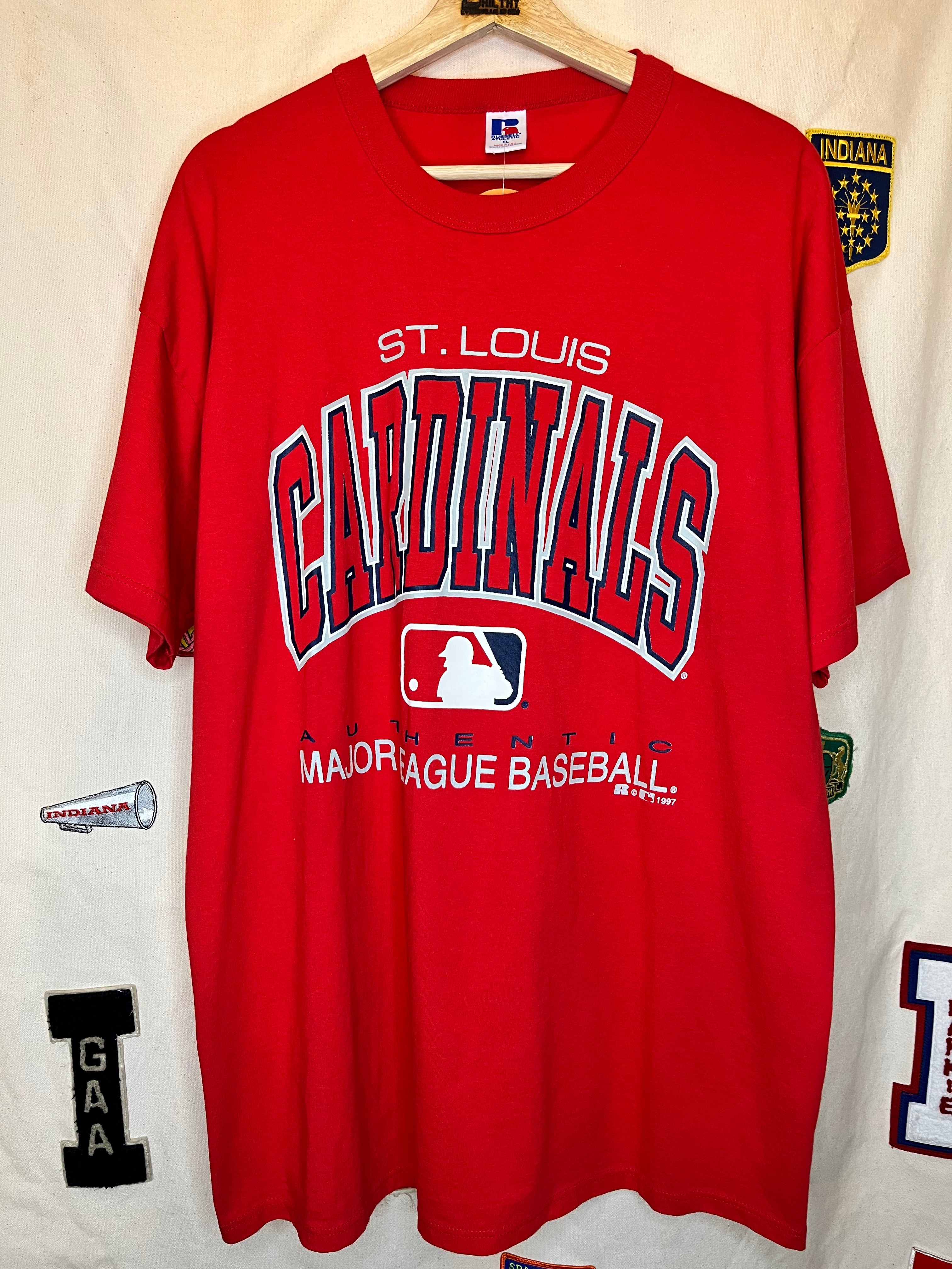 Vintage St.Louis Cardinals MLB Russel USA Red T-Shirt: XL