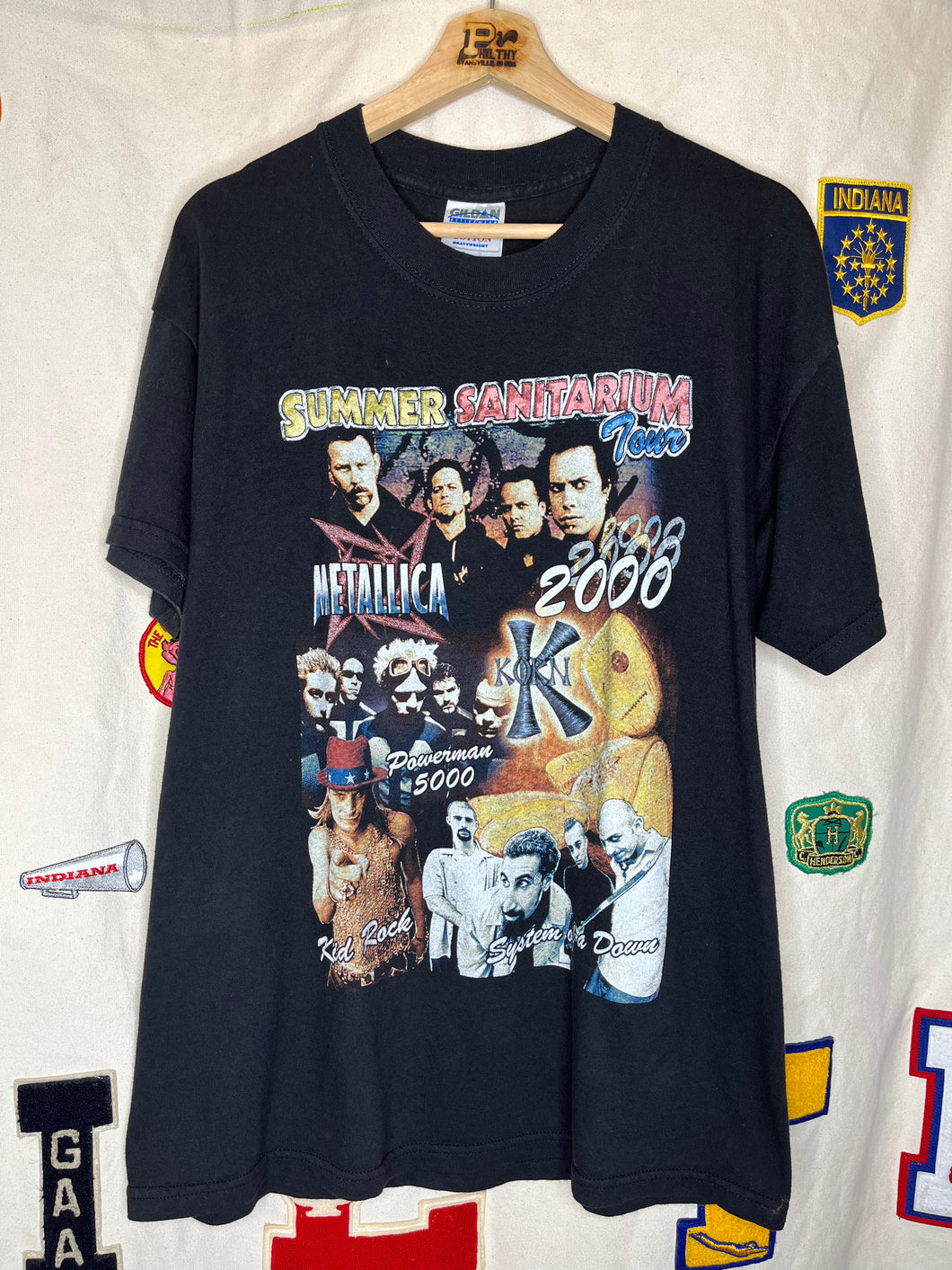 Vintage Summer Sanitarium Rap Tee Tour 2000 Korn Metallica Concert T-Shirt: L
