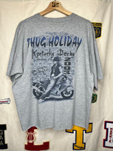 Load image into Gallery viewer, Vintage Kentucky Derby 2003 Chopper Style 50 Cent Grey Cropped Rap T-Shirt:XL
