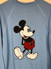 Load image into Gallery viewer, Vintage Mickey Mouse Walt Disney Blue Raglan Sweatshirt 80’s: XL
