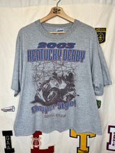 Load image into Gallery viewer, Vintage Kentucky Derby 2003 Chopper Style 50 Cent Grey Cropped Rap T-Shirt:XL
