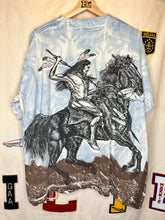 Load image into Gallery viewer, Vintage Native American Indian Horse Wolf All Over Print T-Shirt: XL
