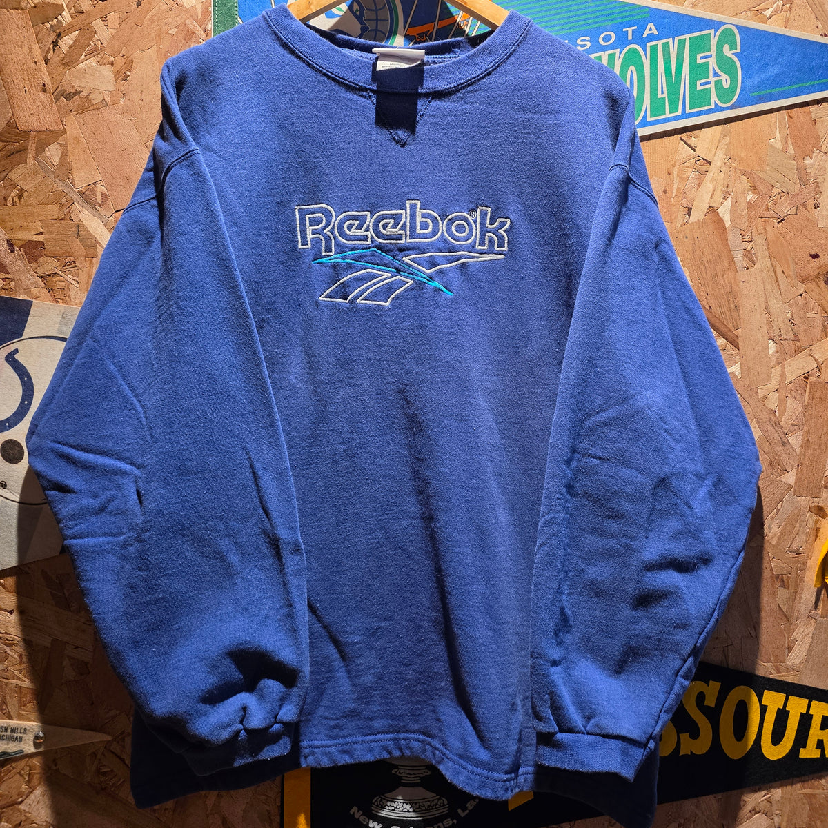VTG Reebok Blue Sweatshirt Made In USA: Medium