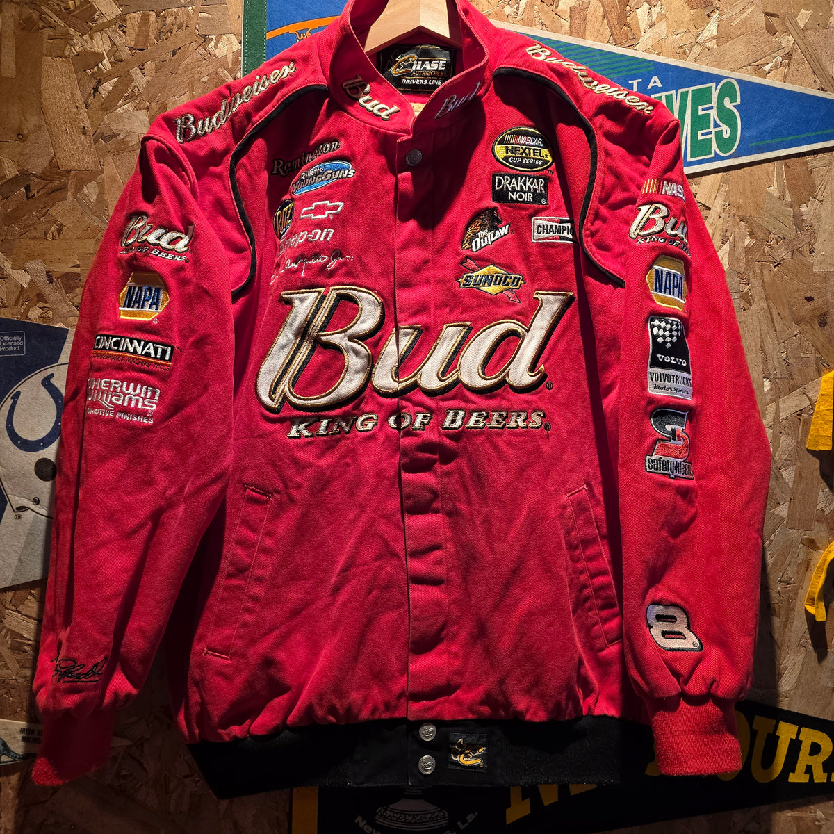 VTG NASCAR Chase Authentics Dale Earnhardt Jr Budweiser Racing Jacket: Large