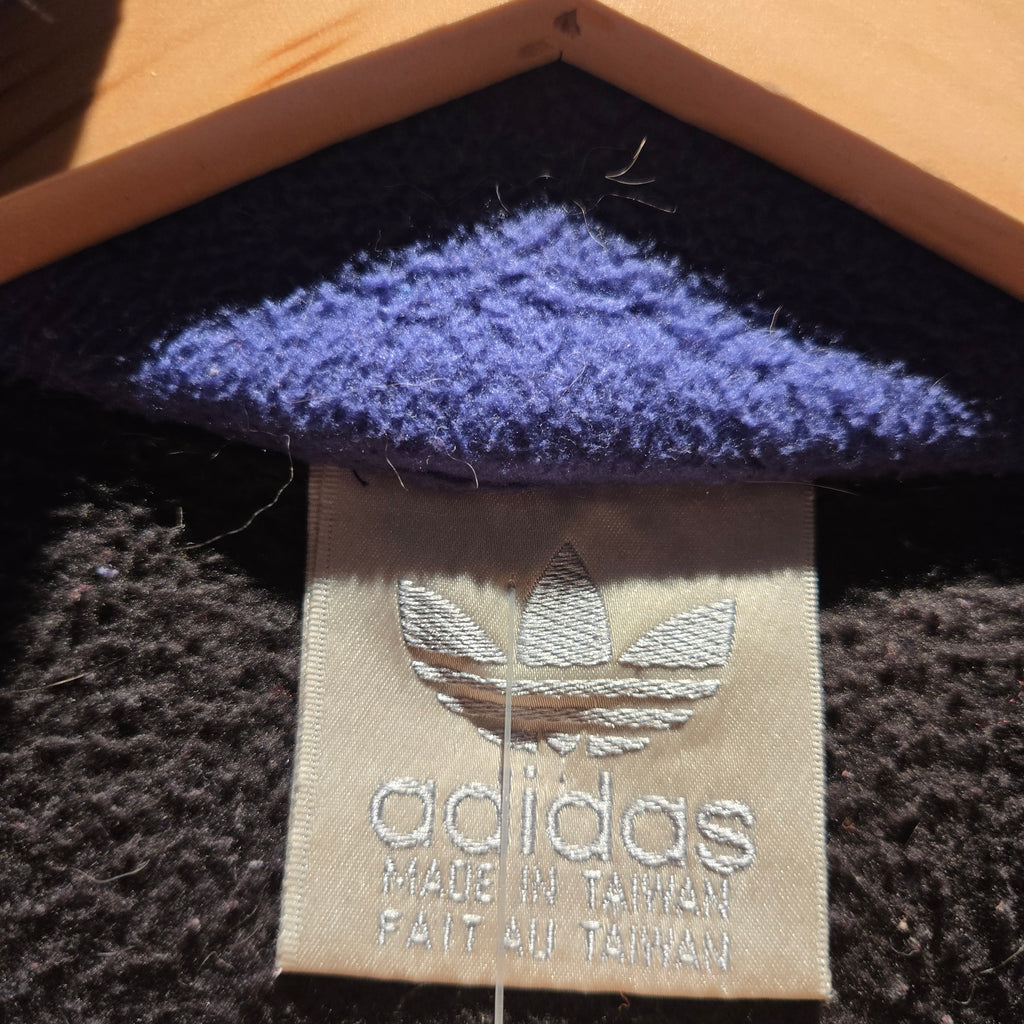 VTG 90s Adidas International  Neon Purple Pink Fleece Zip Up Jacket: Medium