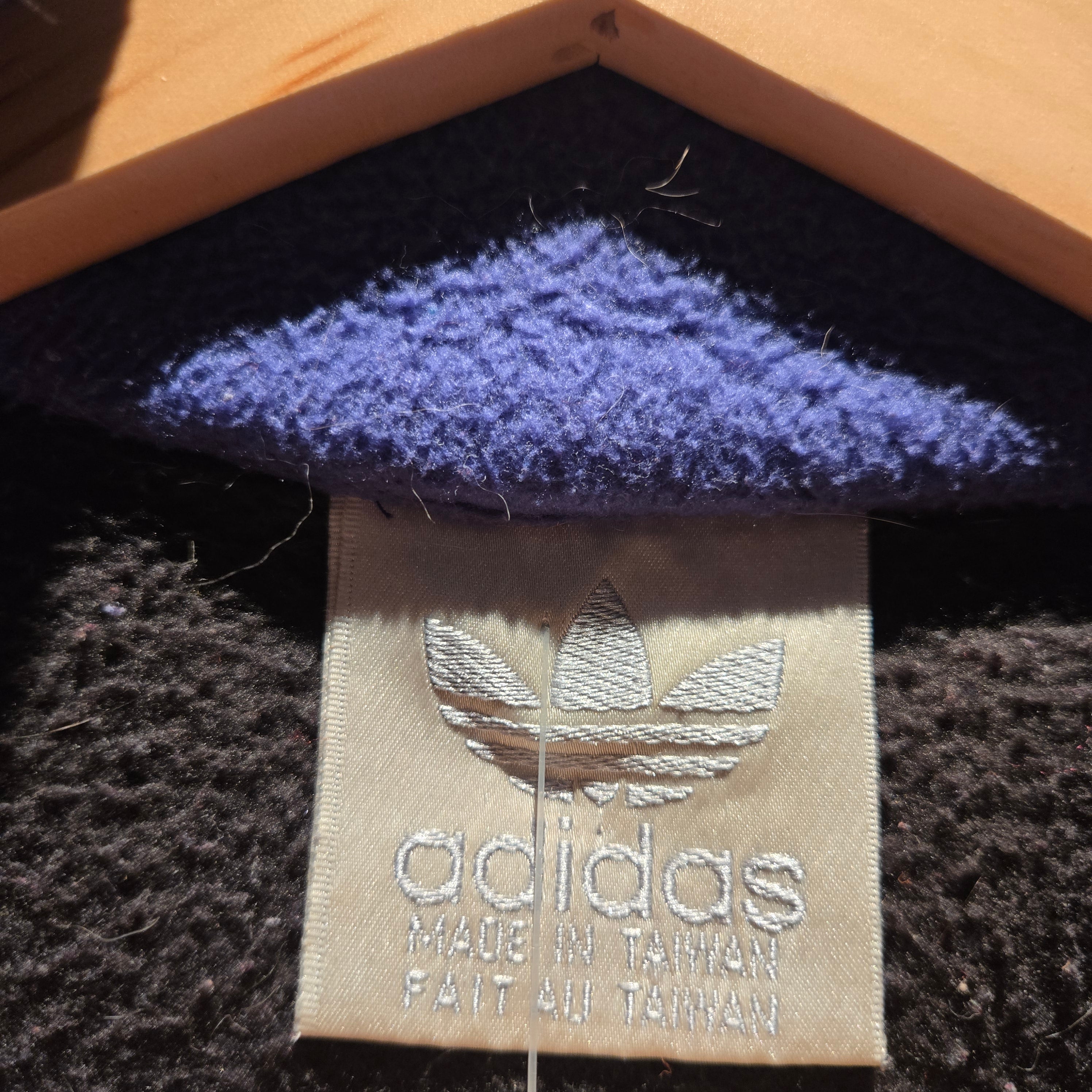 VTG 90s Adidas International  Neon Purple Pink Fleece Zip Up Jacket: Medium