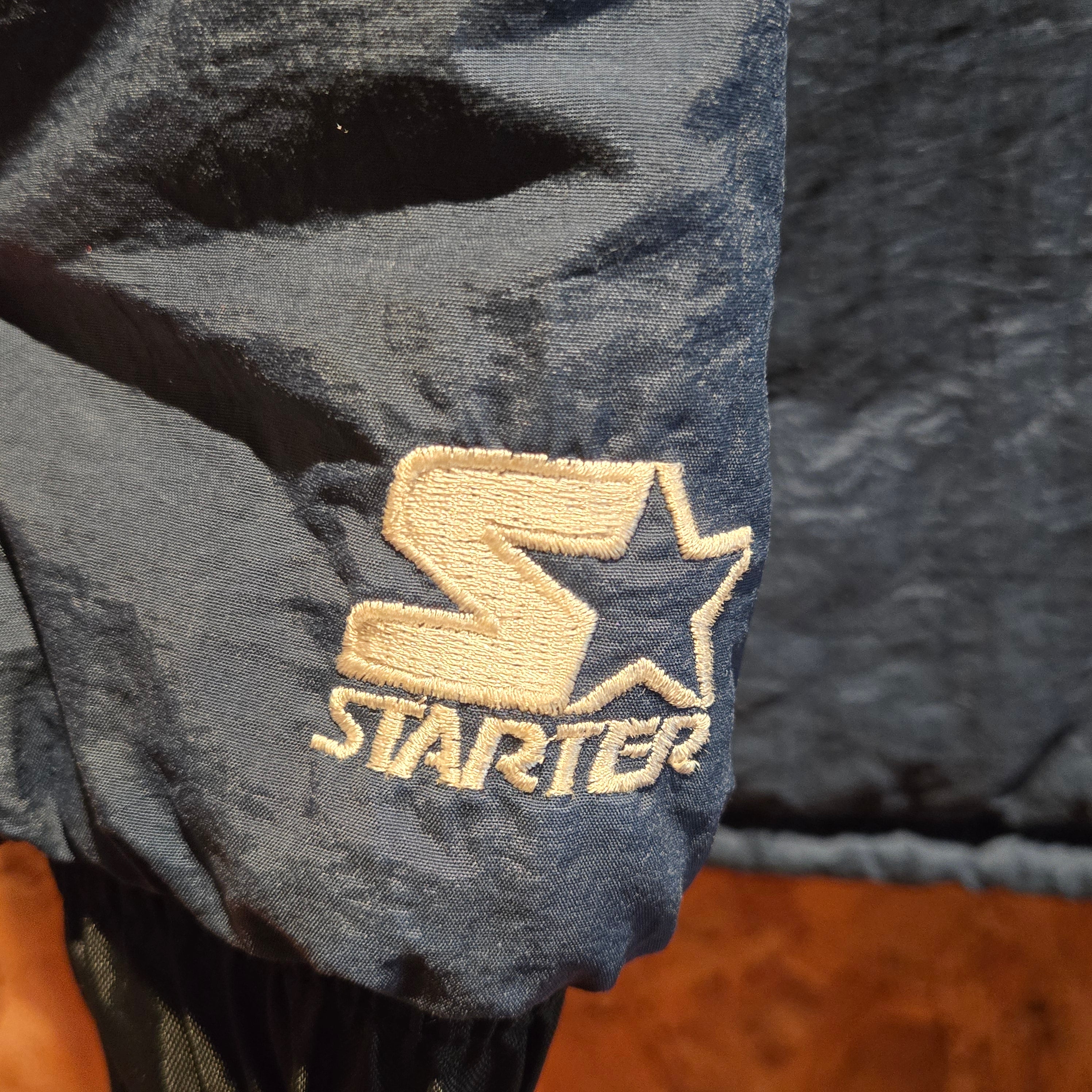 VTG Starter Notre Dame Puffer Jacket Half Zip, Button: Large