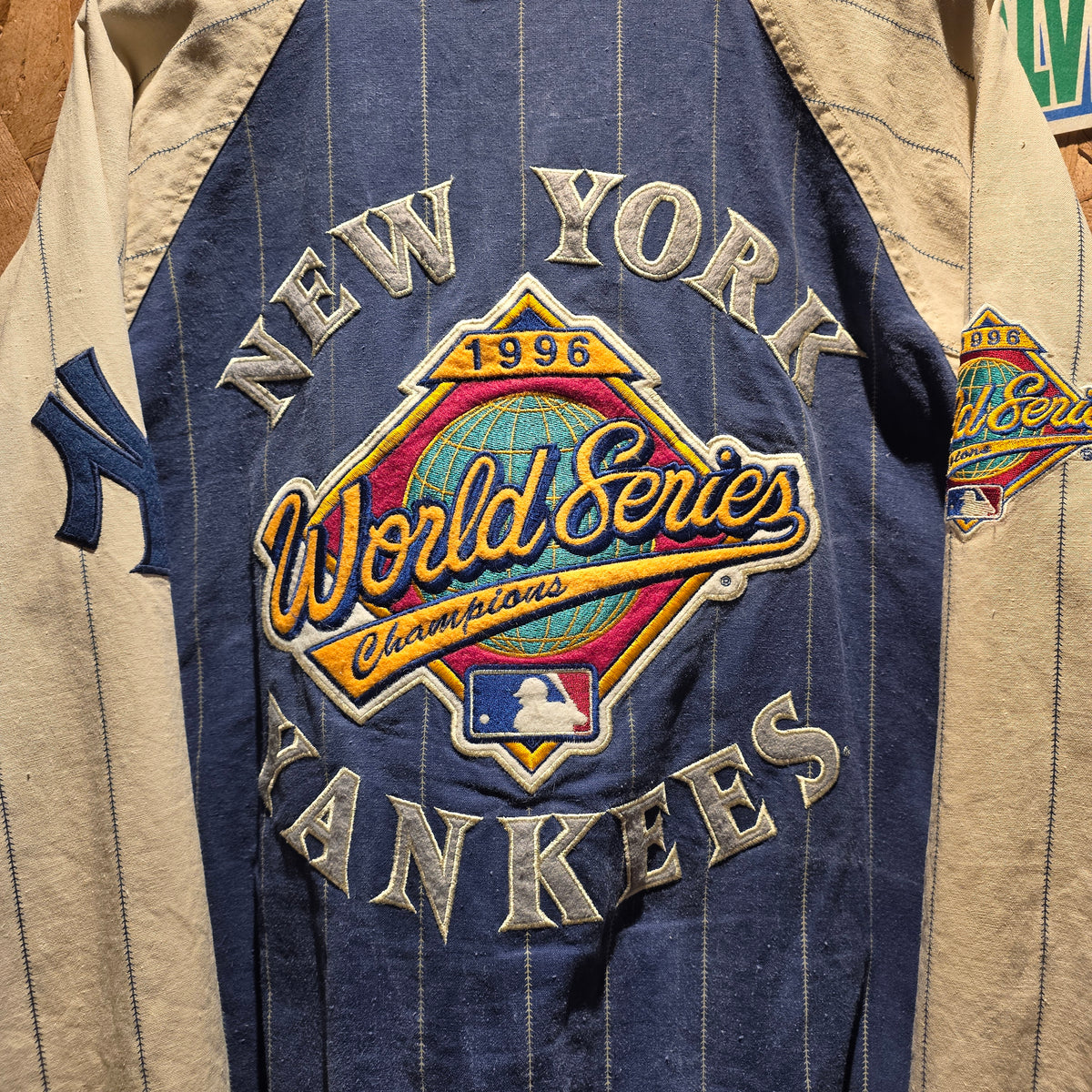 VTG 1996 New York Yankees World Series Reversible Bomber Jacket: XL