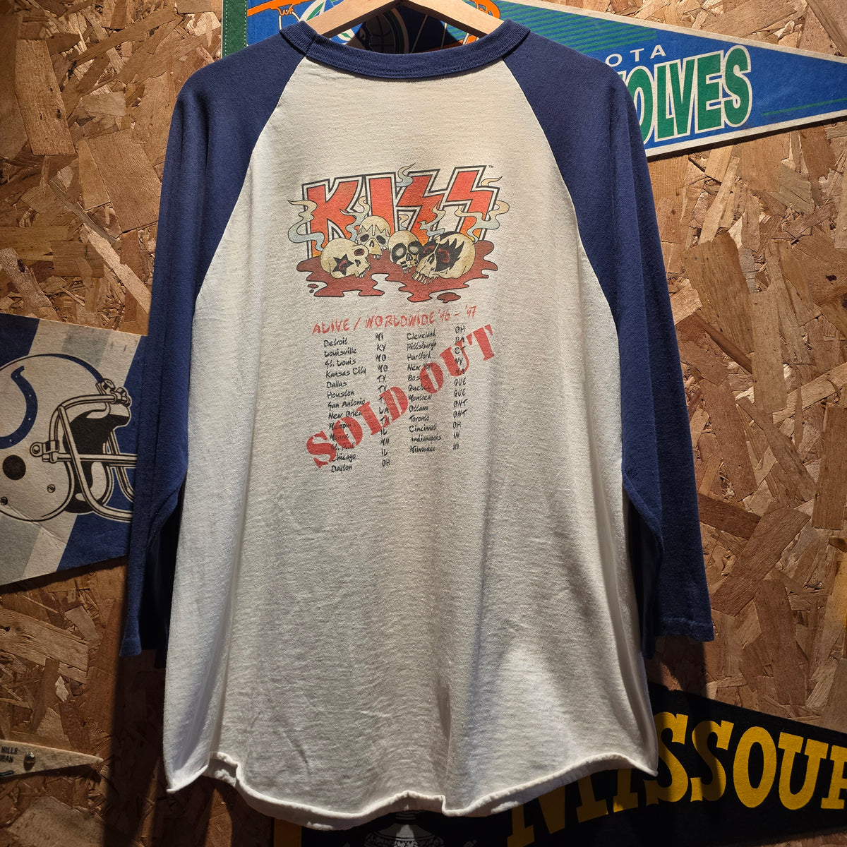 VTG RARE Kiss Alive/Worldwide Tour 96’ Shirt Raglan EUC: XL