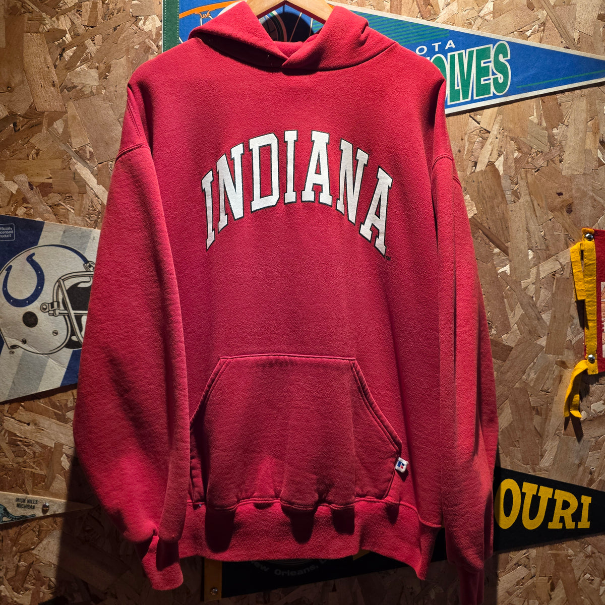 VTG Russell Indiana Hoosiers Pullover Hoodie Made in USA: XL