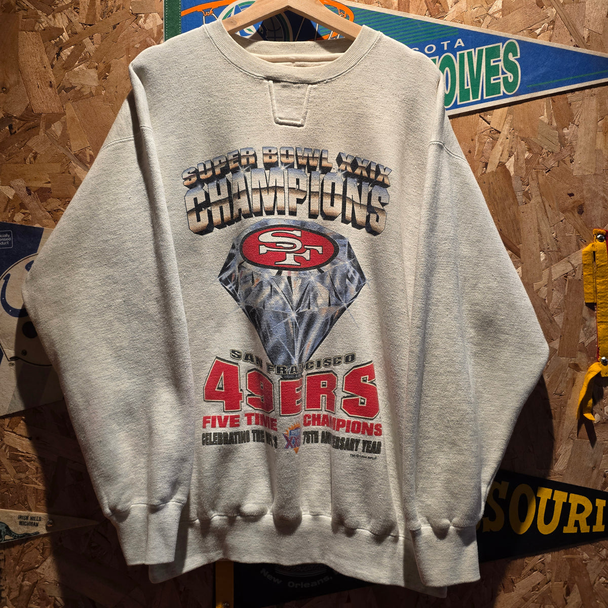 VTG 1994 Starter San Francisco 49ers Super Bowl Sweatshirt: XL