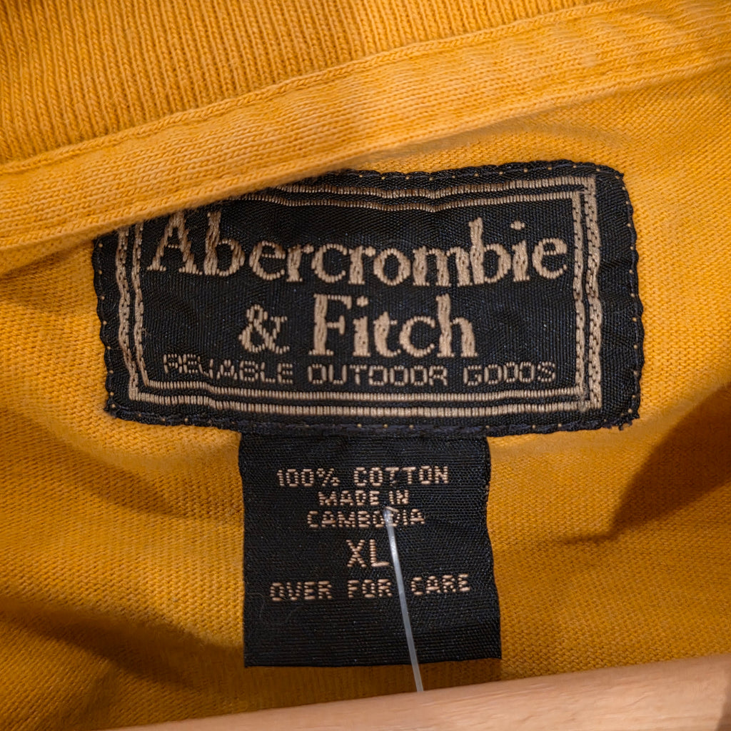 VTG Abercrombie & Fitch Short Sleeve Yellow T-Shirt: XL