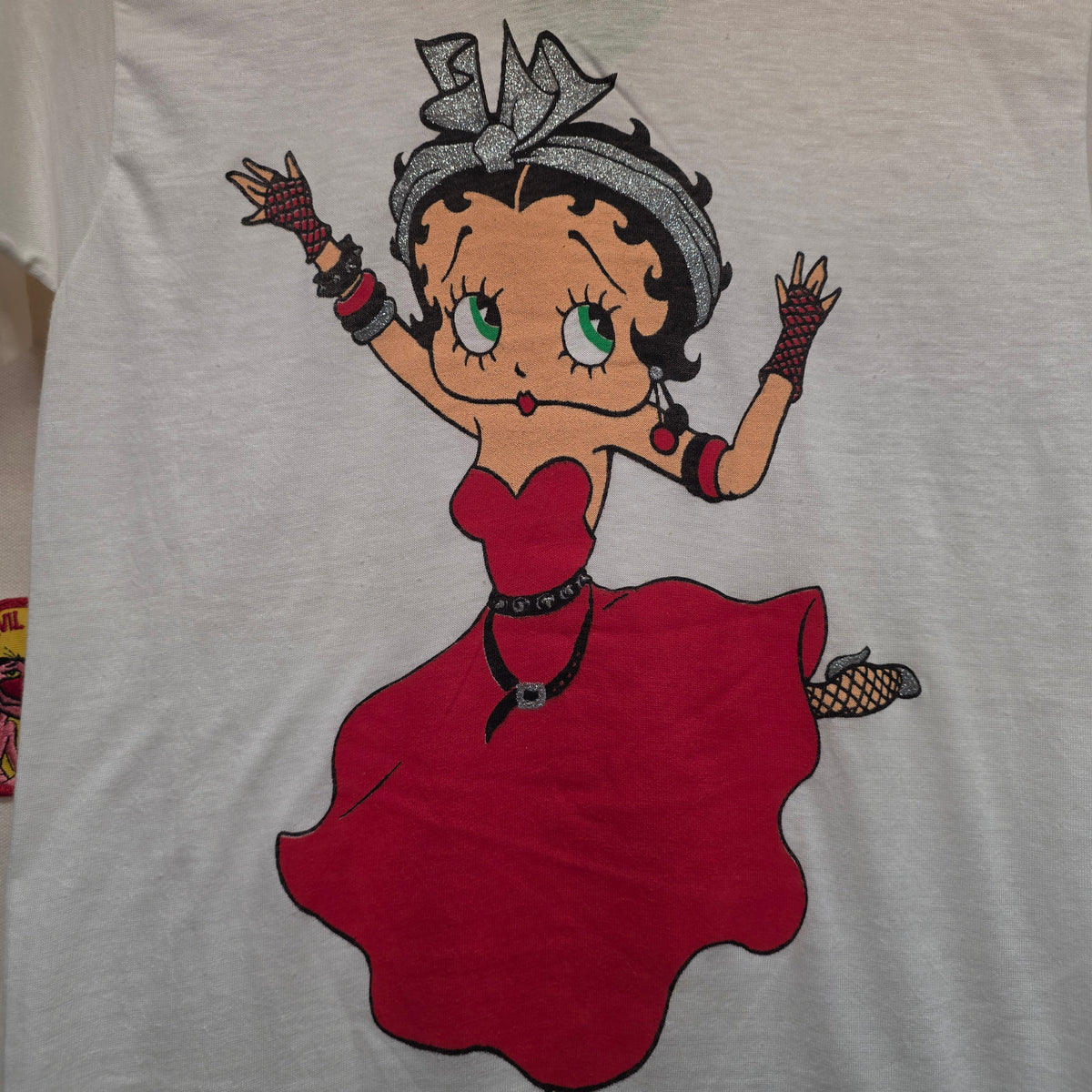 VTG 1985 Betty Boop White Graphic T-Shirt: Small