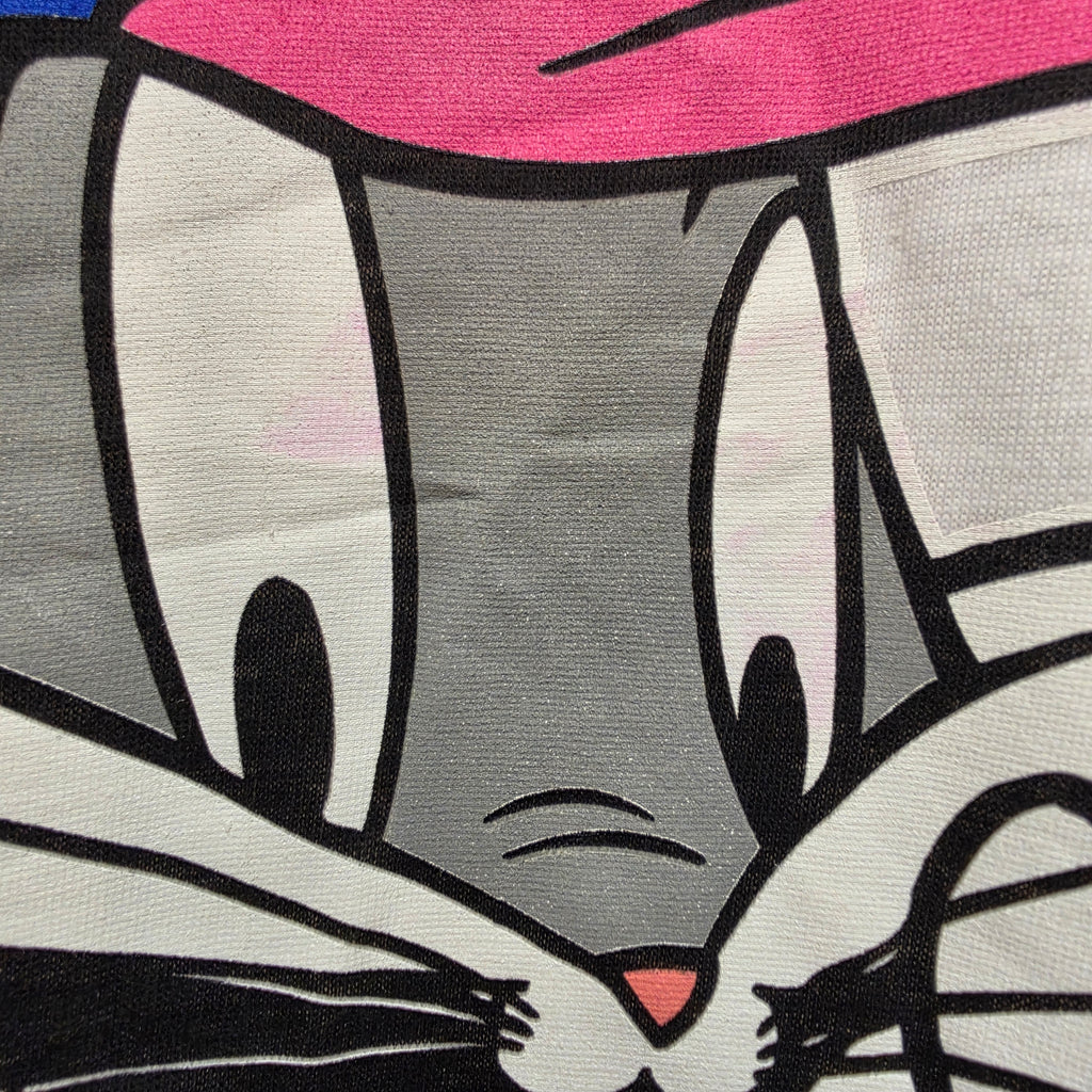 NWT VTG Looney Tunes Bugs Bunny White Graphic T-Shirt Deadstock: Medium