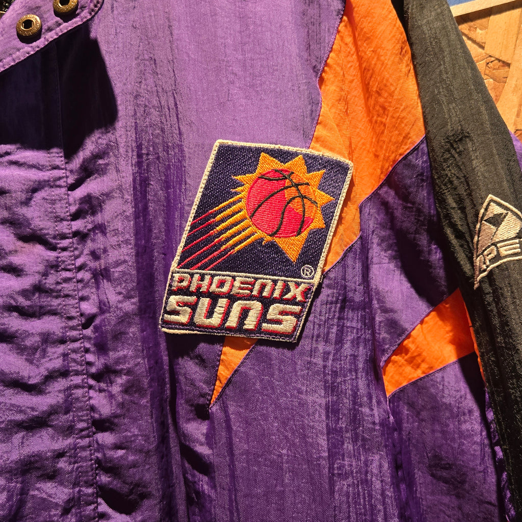 VTG Phoenix Suns Apex Puffer Jacket NBA Full Zip W/ Buttons: XL