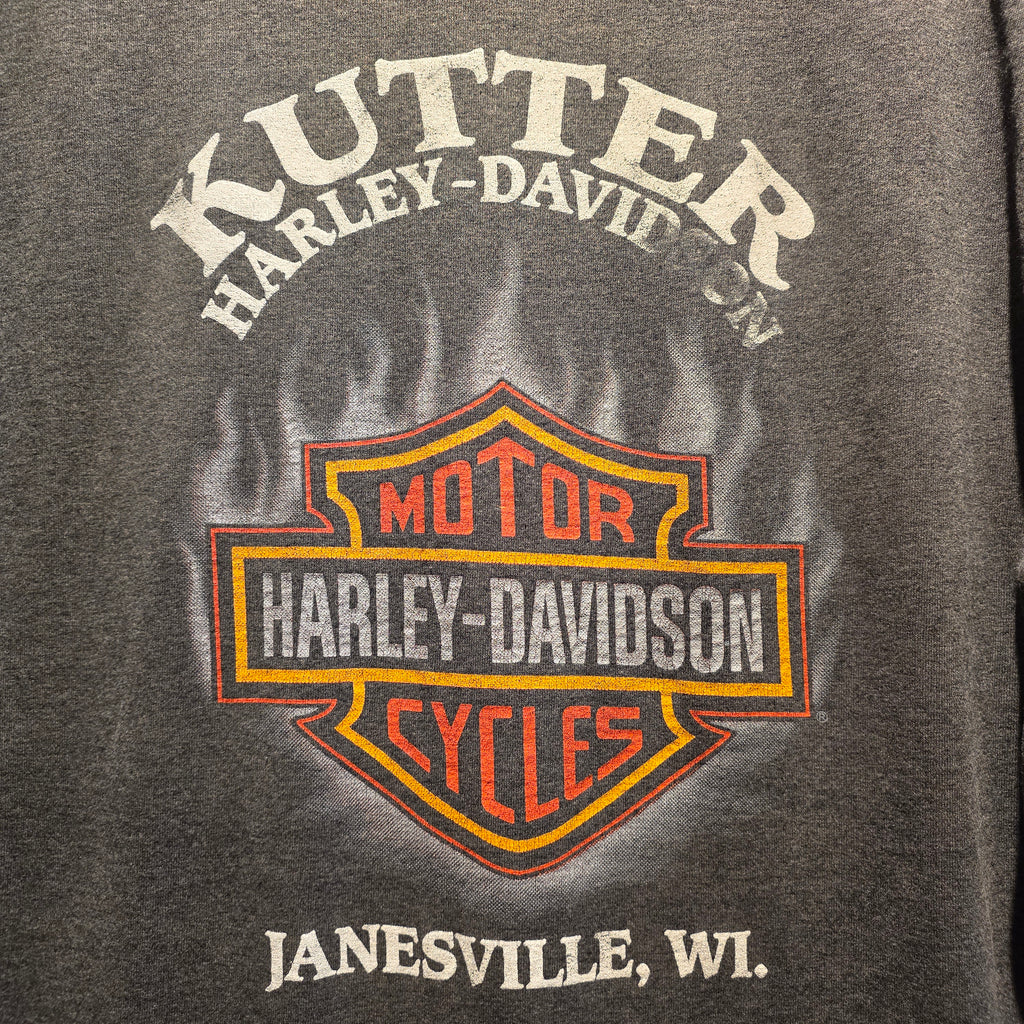 VTG 80's 3D Emblem One Hot Piece Of American Steel Harley Davidson T-Shirt USA: XL