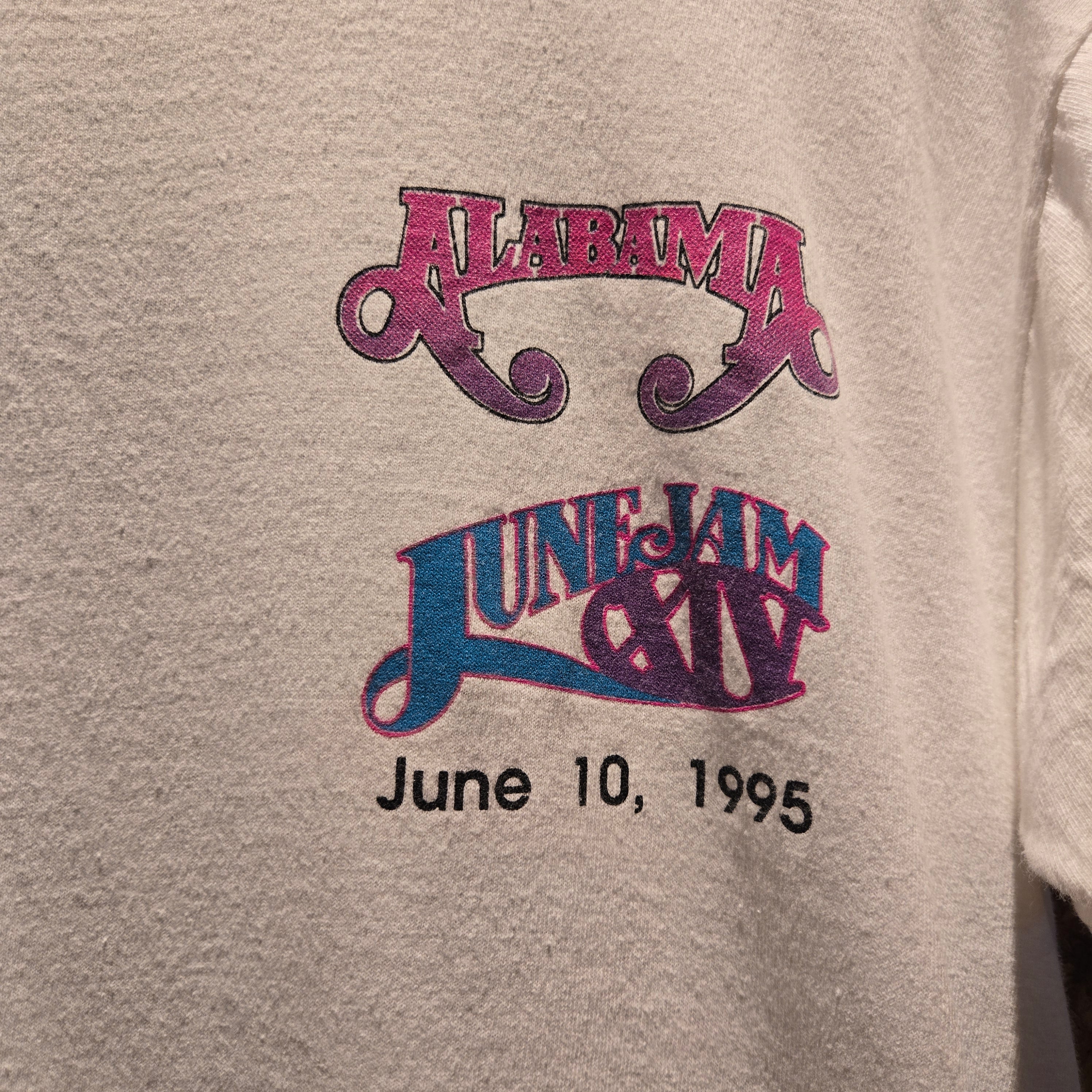 VTG 1995 Alabama June Jam " I Survived The Jam Of 95" Graphic T-Shirt: Large