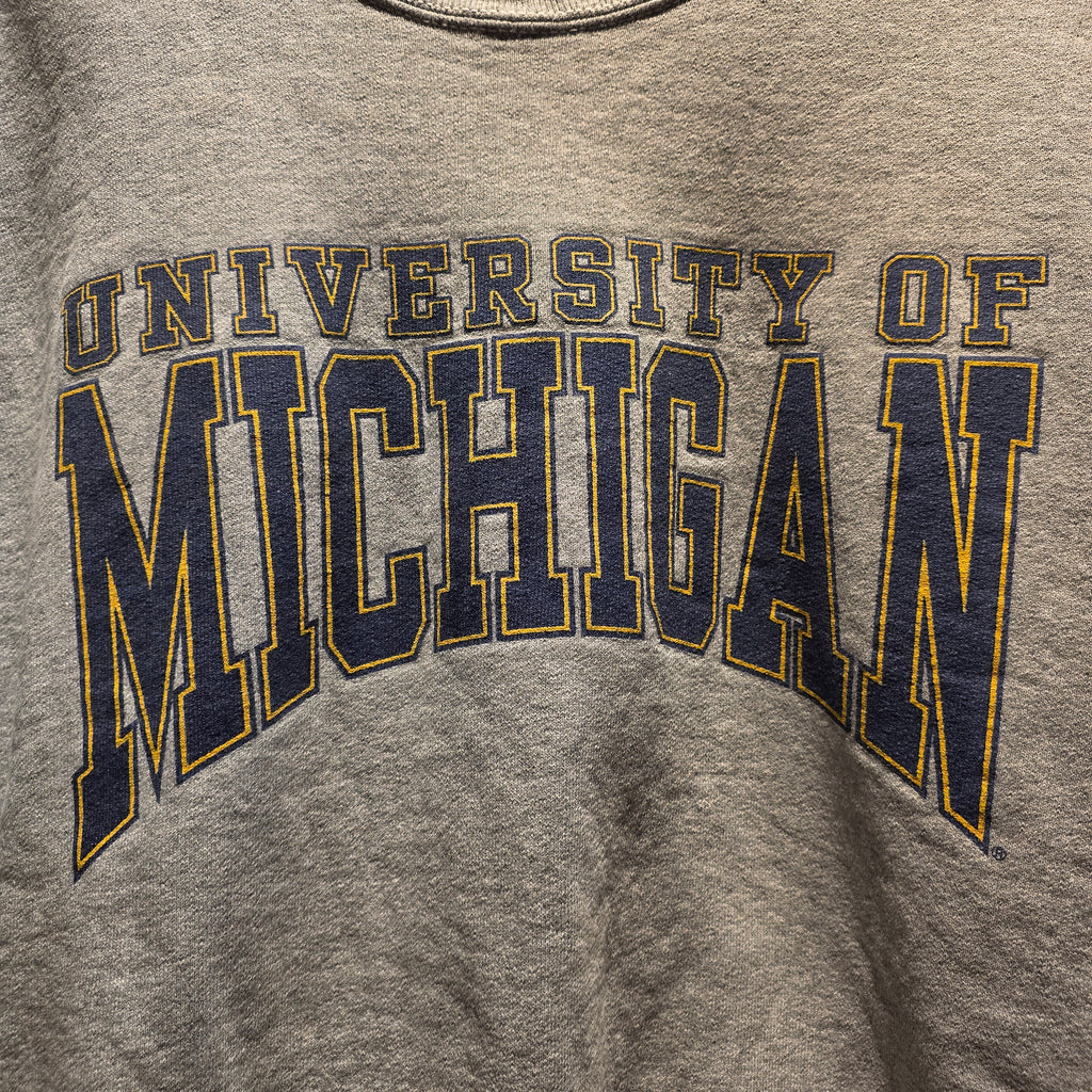 VTG 90's University Of Michigan Grey Sweatshirt: Large