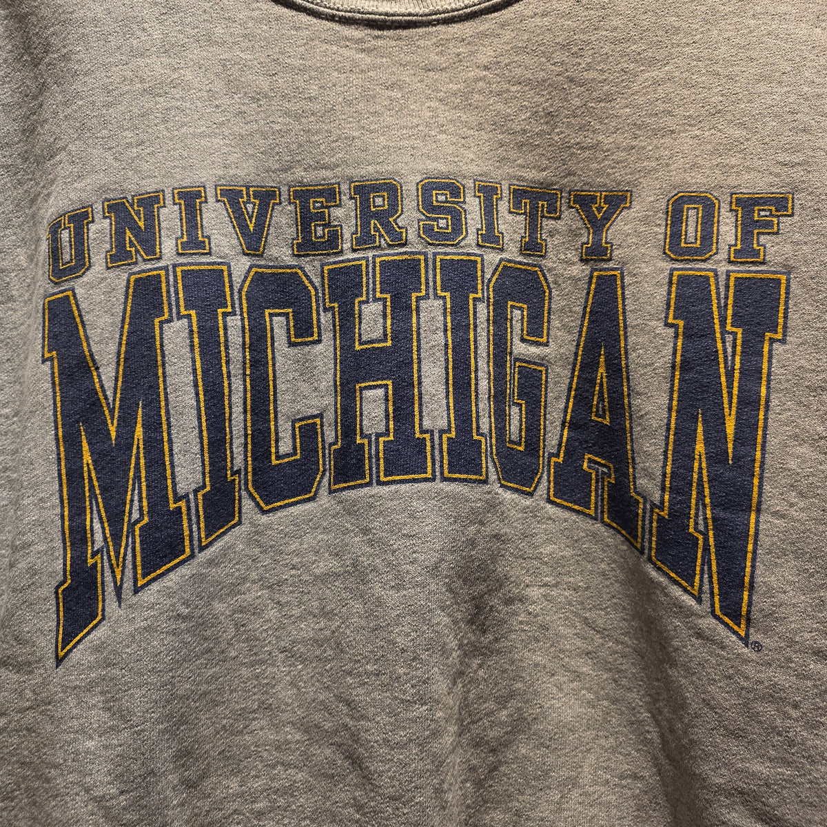 VTG 90's University Of Michigan Grey Sweatshirt: Large