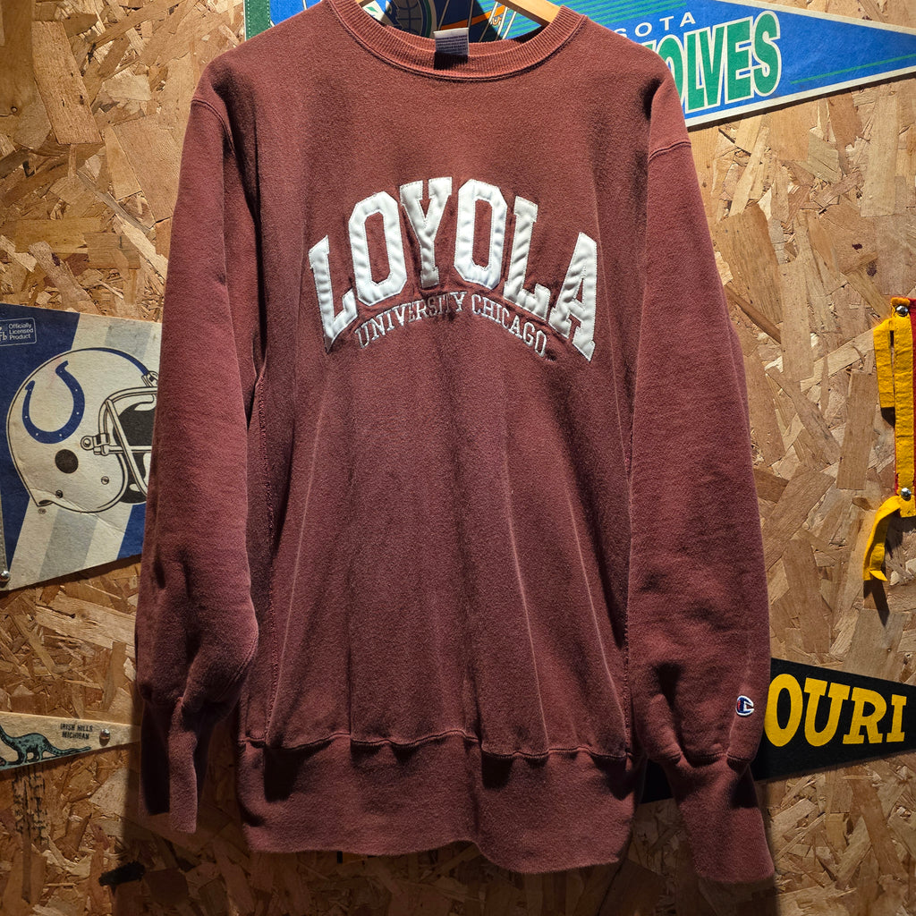 VTG 90's Champion Reverse Weave Loyola University Chicago Crewneck: XL