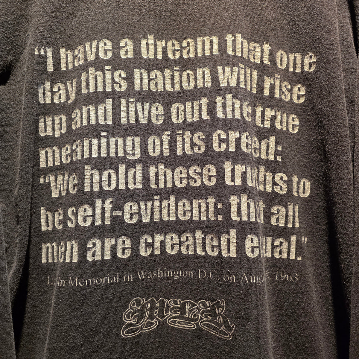 VTG Y2K Black Heritage Martin Luther King MLK I Have A Dream Shirt: XL