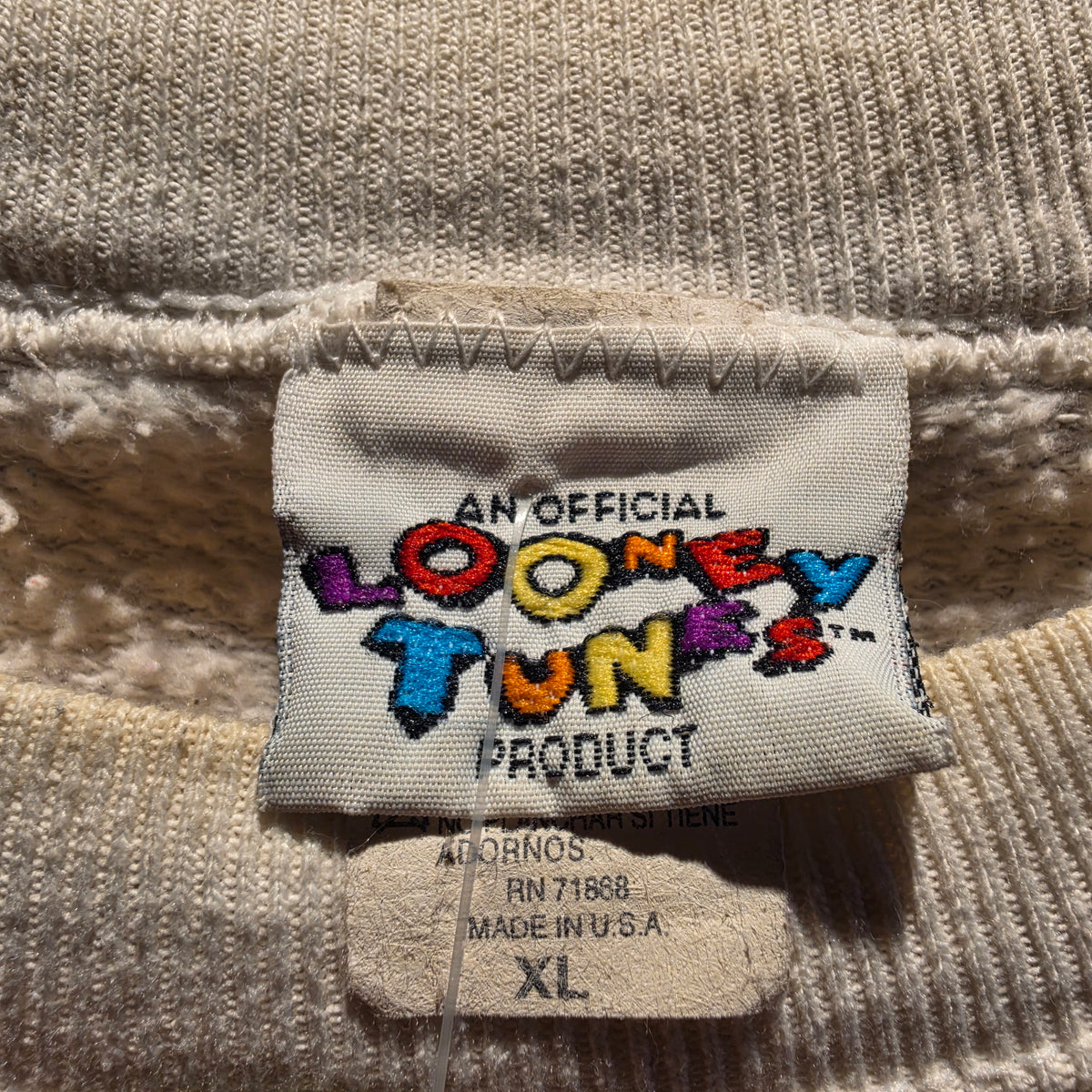 VTG Taz Basketball AOP Jam White Sweatshirt: XL