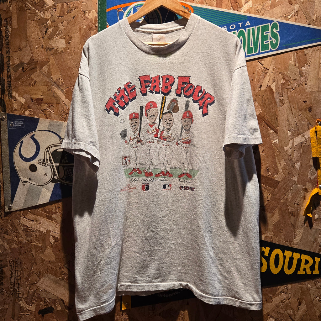 VTG St Louis Cardinals Fab Four Made In USA Graphic T-Shirt: 2XL