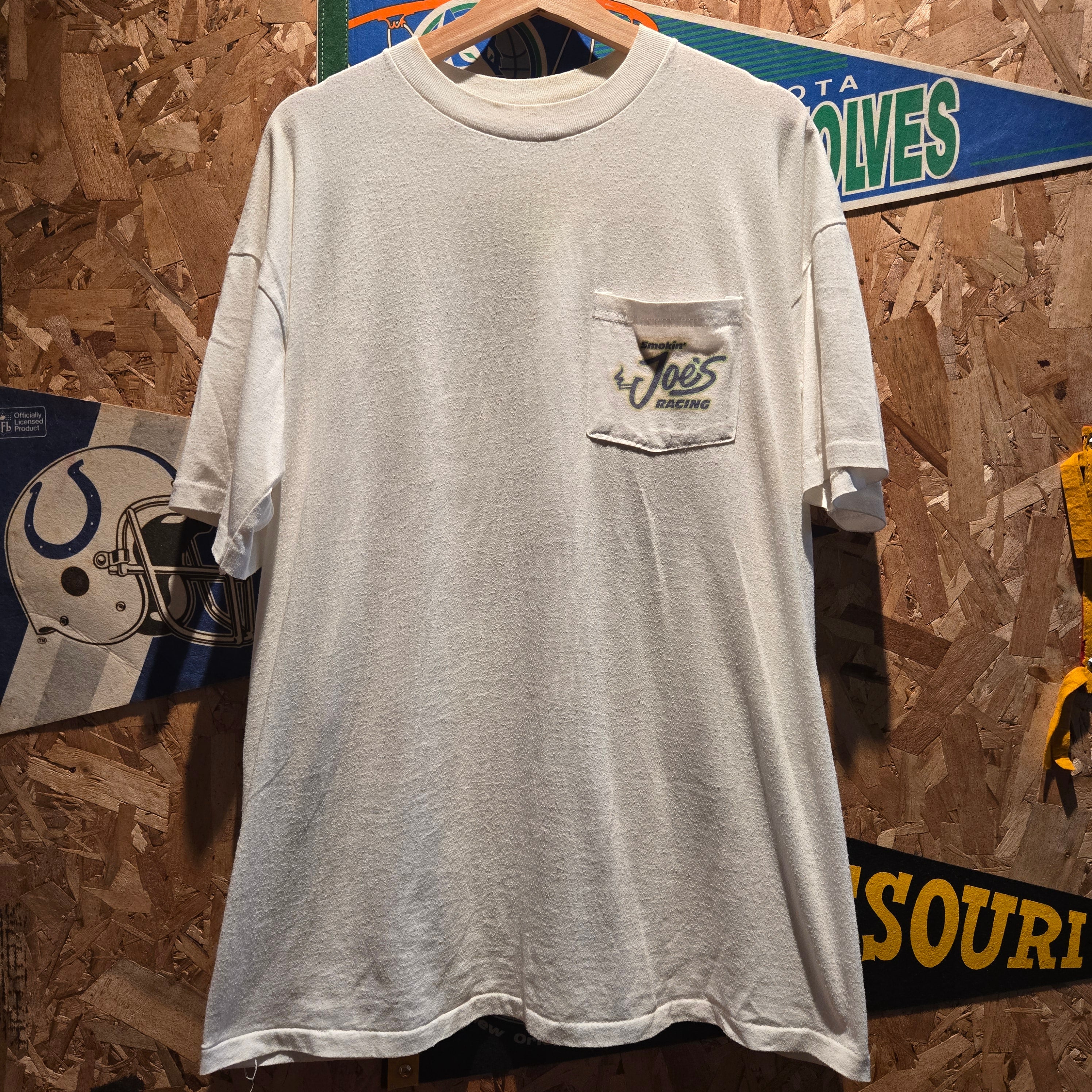 VTG 1994 Smokin Joes Racing Camel Graphic Pocket T-Shirt: XL