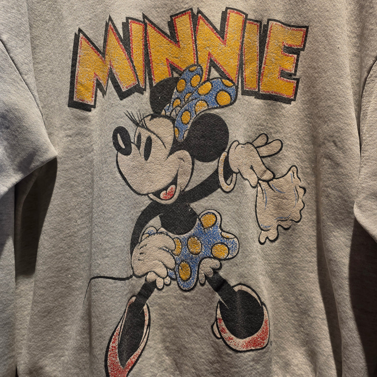 VTG Velva Sheen Disney Minne Mouse Grey Sweatshirt: XL