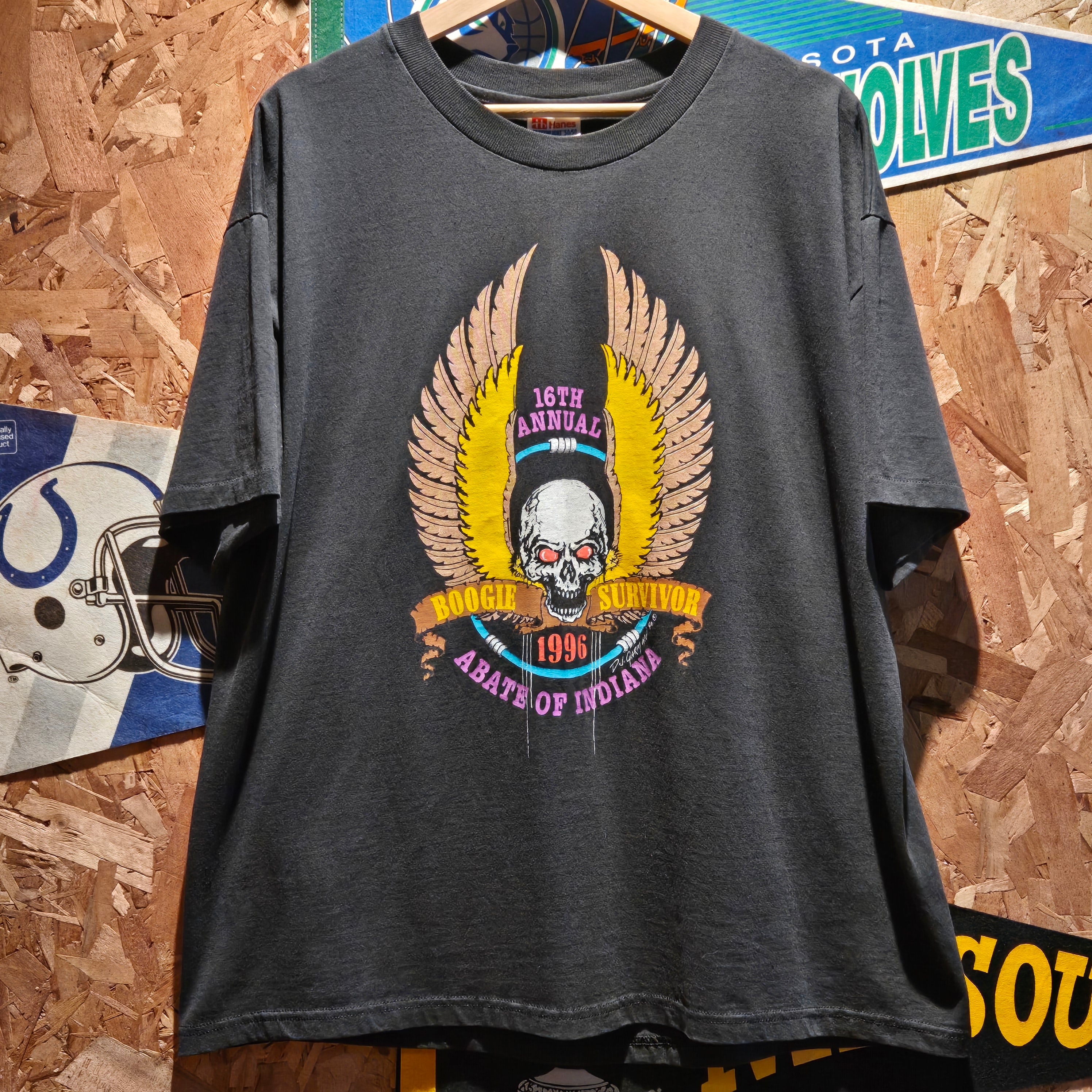 VTG 1996 16th Annual Boogie Survivor Black T-Shirt: XL