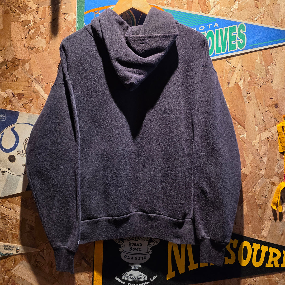 VTG Purdue University Boilermakers Black Hoodie BIKE Made In USA: Large