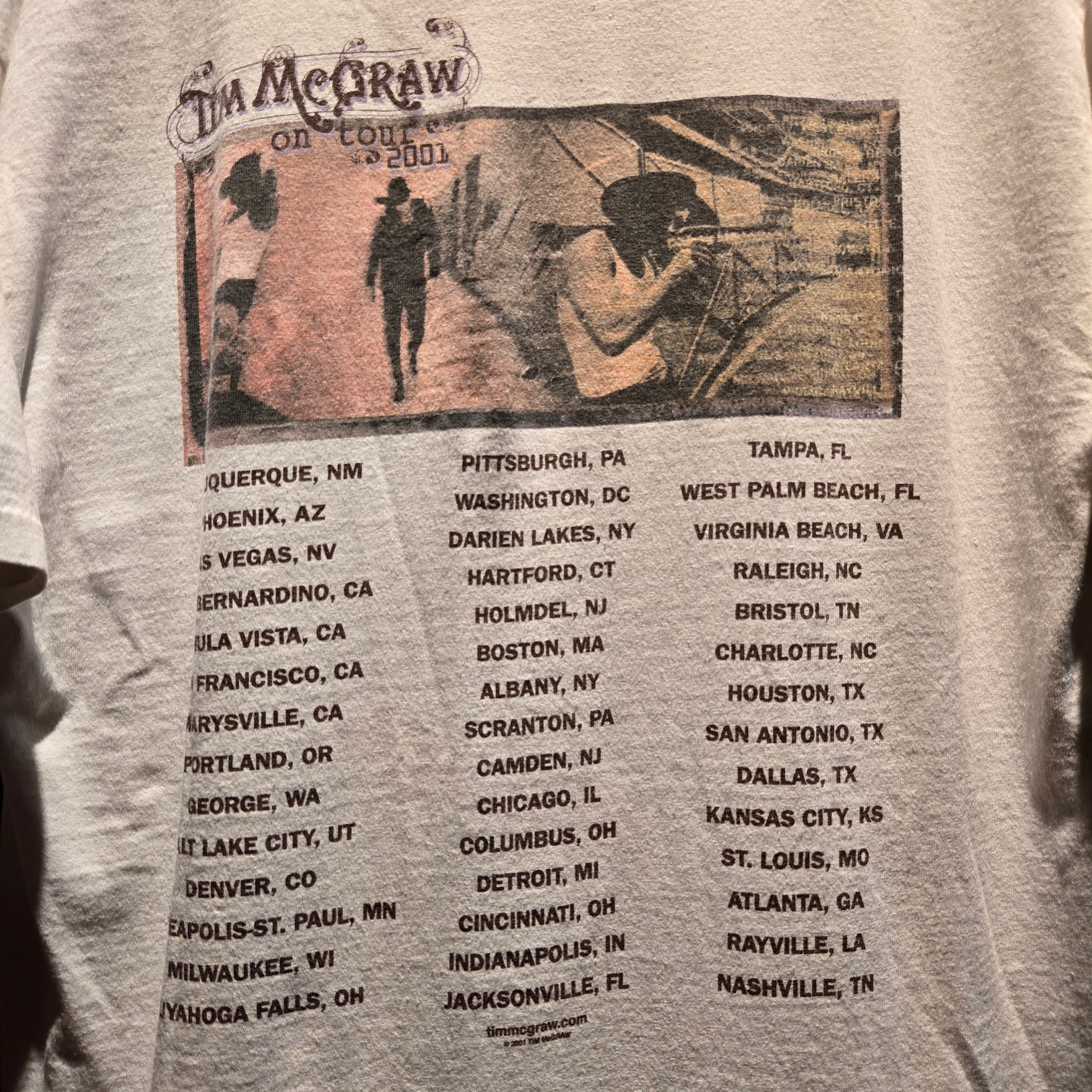 VTG 2001 Tim Mcgrew Set This Circus Down White Graphic T-Shirt: Large