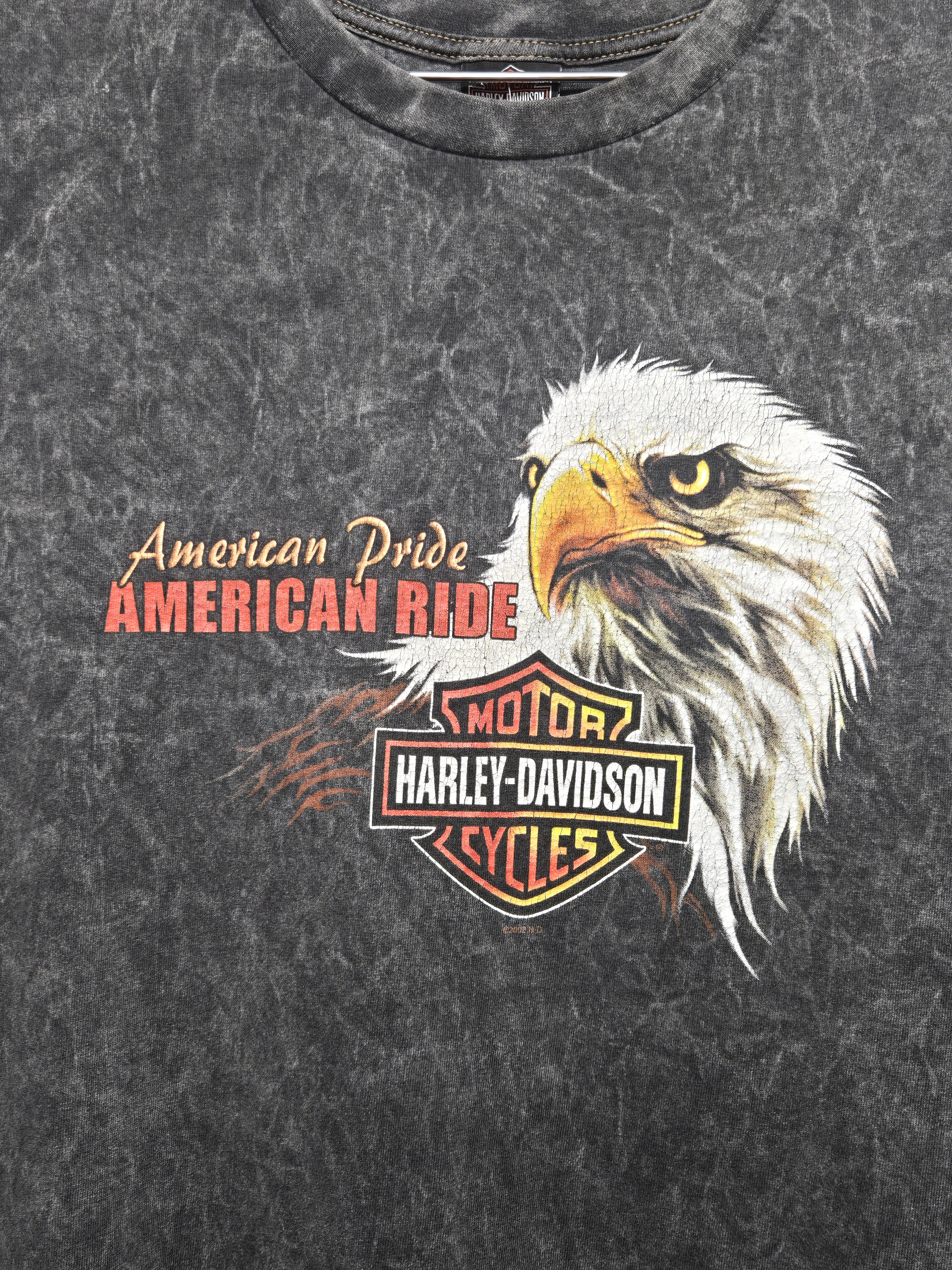VTG 2002 Harley Davidson Eagle T-Shirt Laid Laws California: 3XL