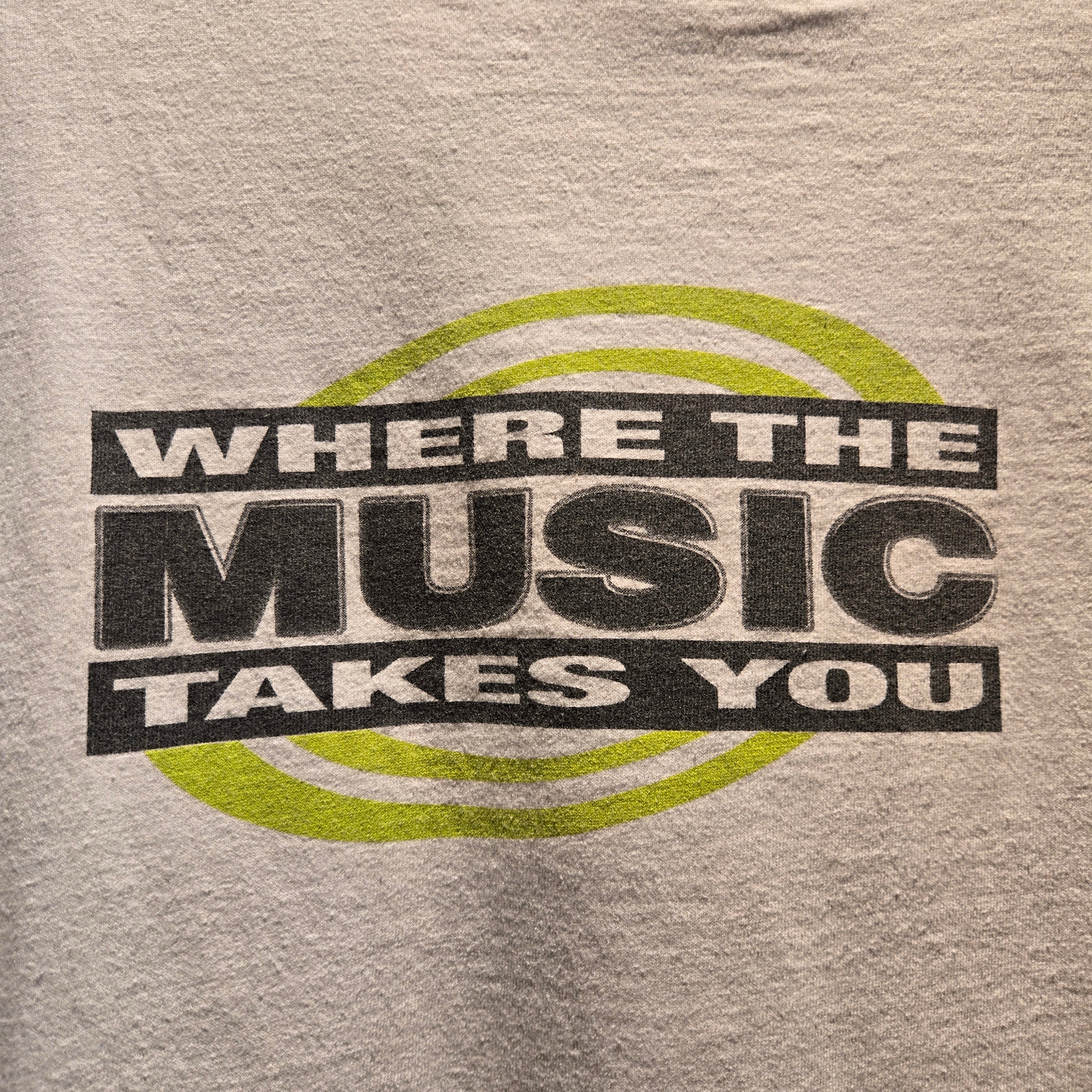 VTG Sony Promo Long Sleeve Graphic T-Shirt Where The Music Takes You: Large