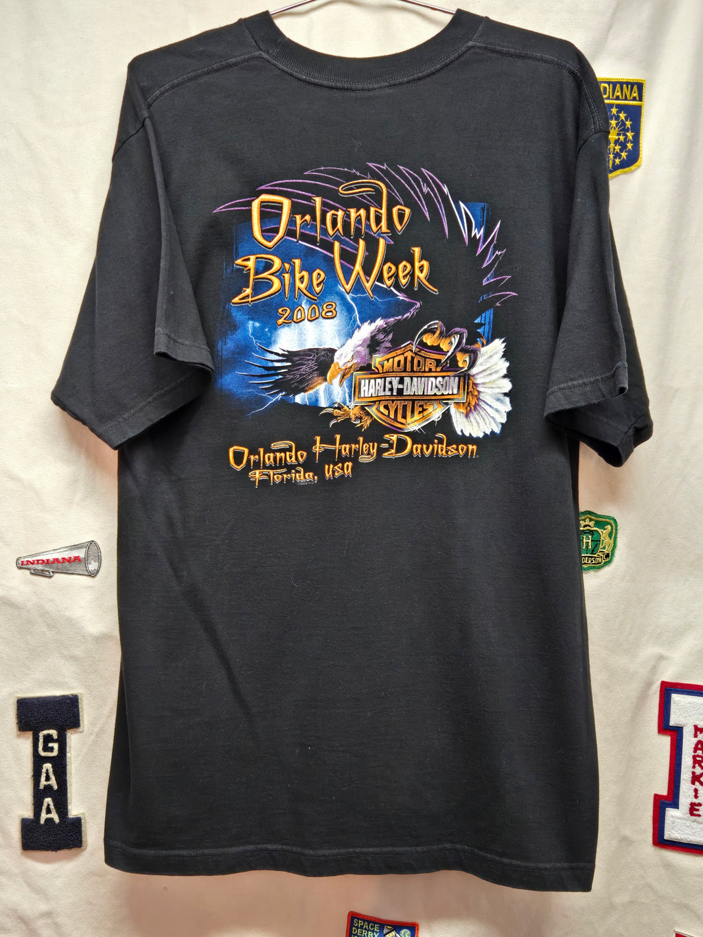 2008 Harley Davidson Bike Week Orlando Florida Egale Black: XL