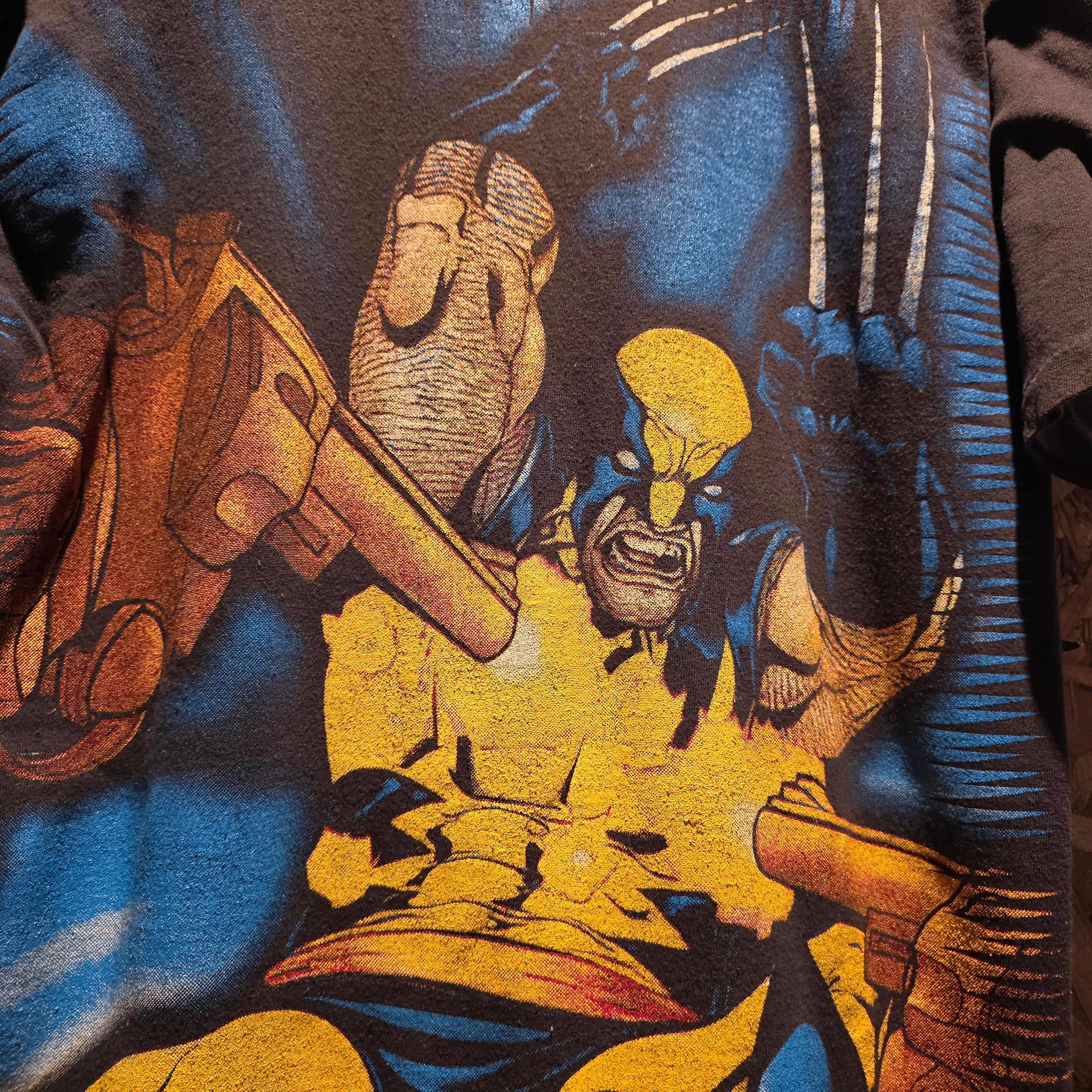 VTG 90's Wild Oats Wolverine Double Sided Graphic T-Shirt: Large