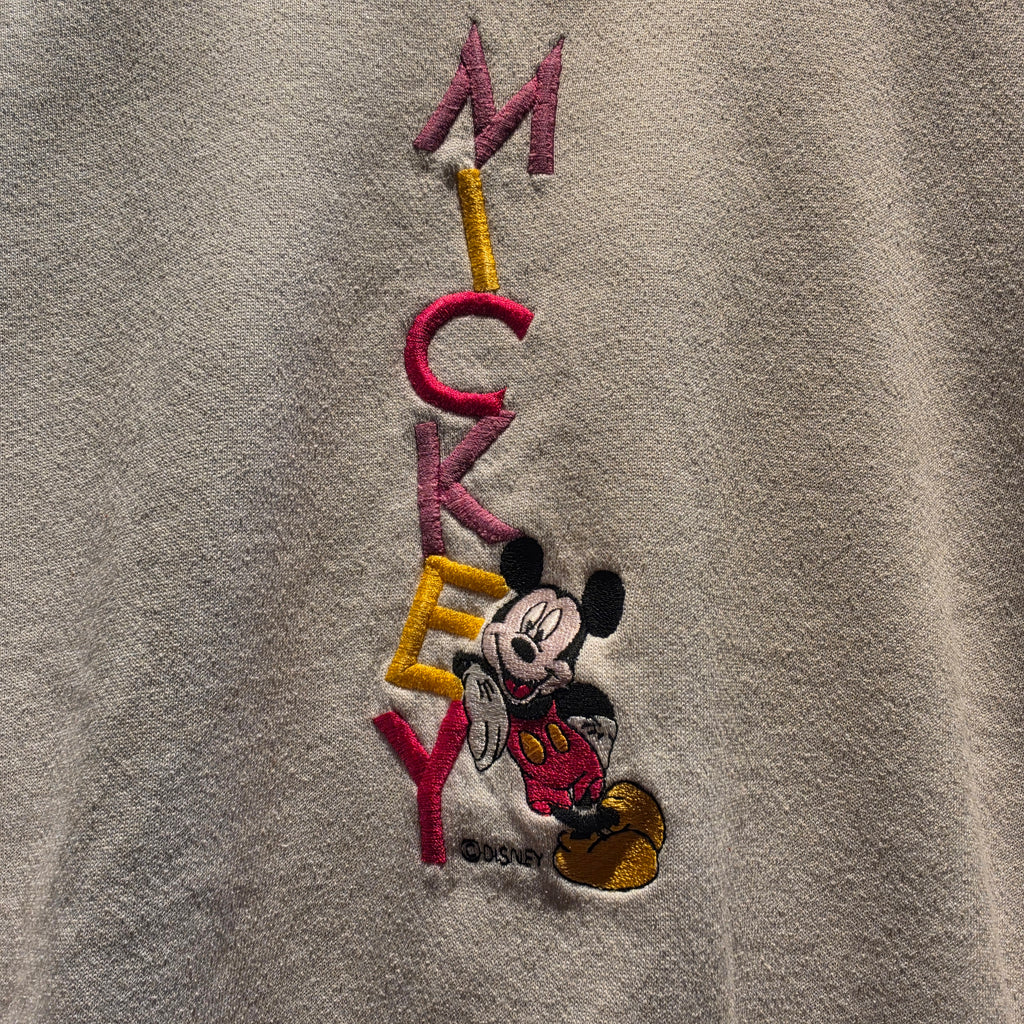 VTG Velva Sheen Mickey Mouse White Sweatshirt Disney: XL