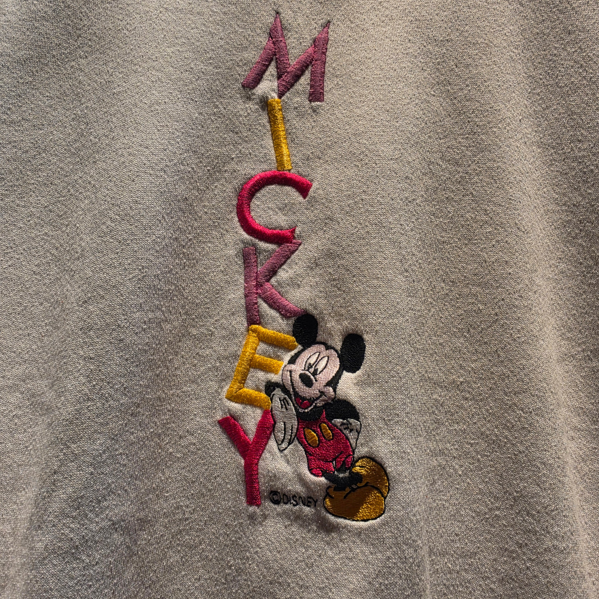 VTG Velva Sheen Mickey Mouse White Sweatshirt Disney: XL