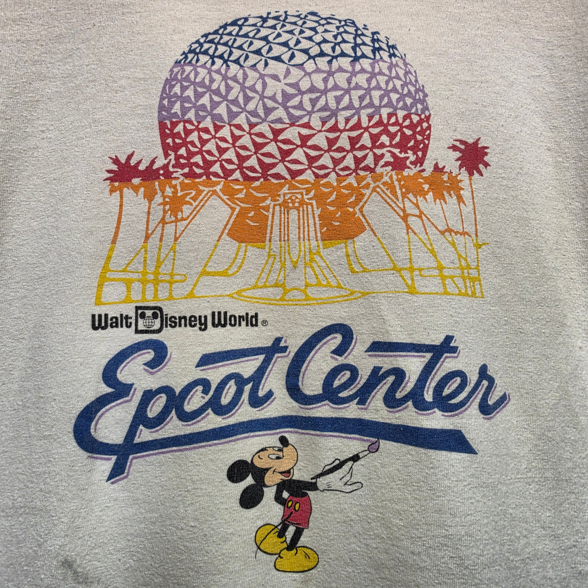 VTG 90'S Walt Disney World Epcot White T-Shirt: Medium