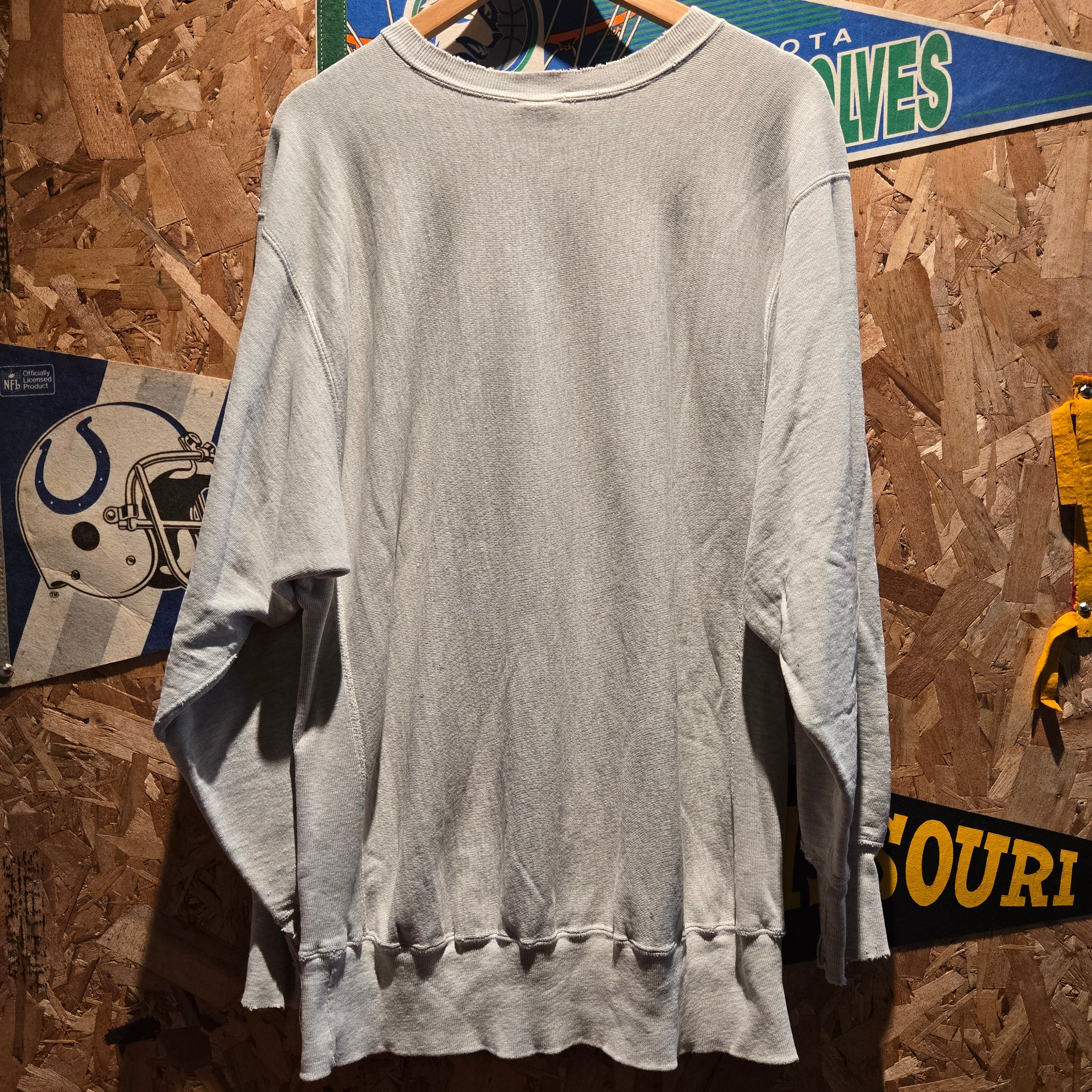 VTG 80's Champion Reverse Weave Indiana Hoosiers Tri Blend Distressed: 2XL