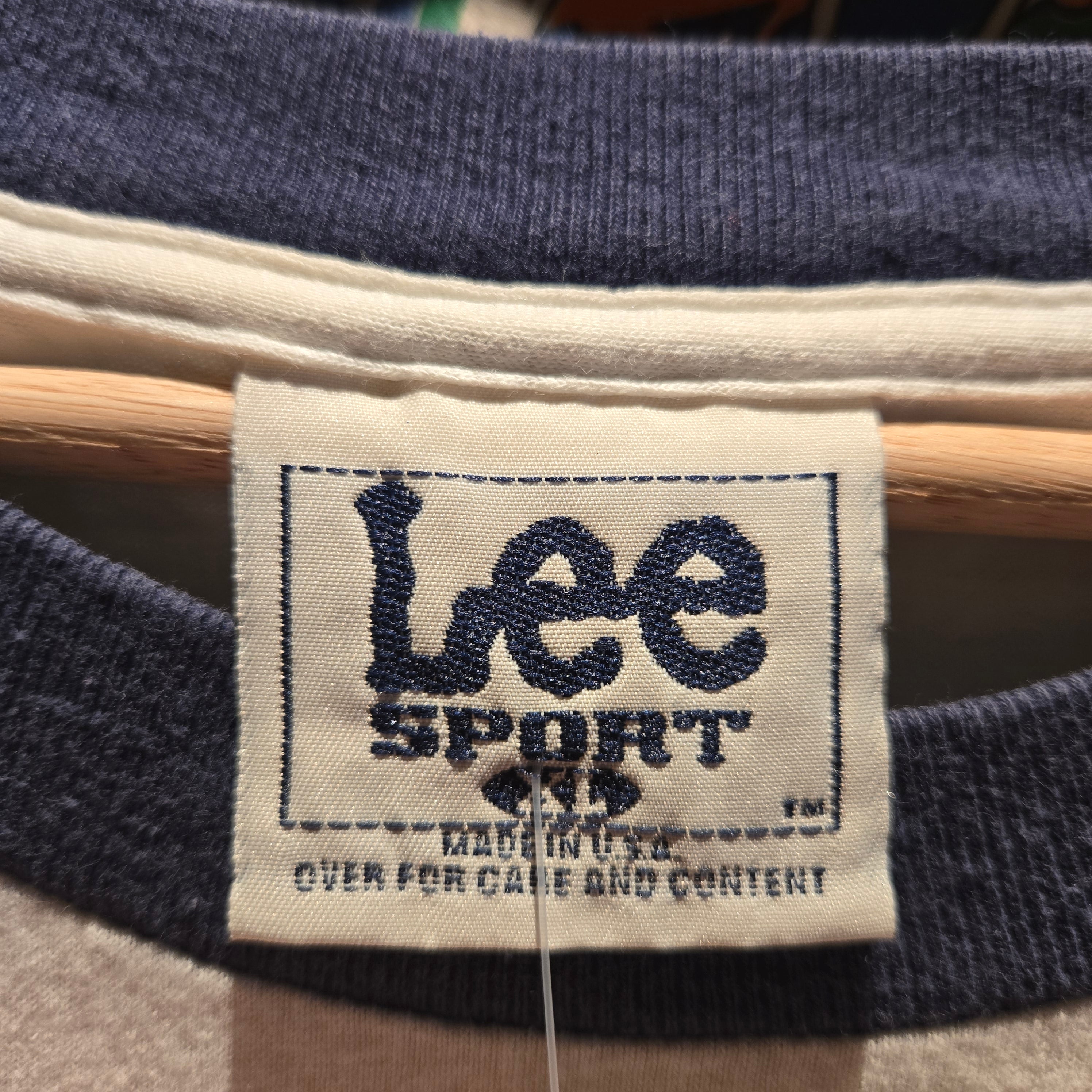 VTG 90's Indiana Pacers Ringer Embroidered Logo Lee Sports T-Shirt: XL