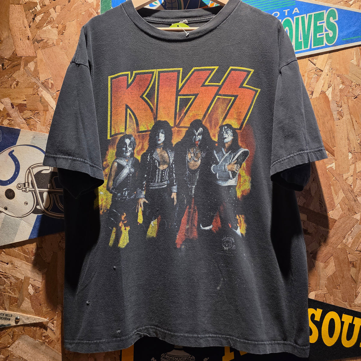 VTG 96,97 Kiss Alive Worldwide TourT-Shirt Black: XL