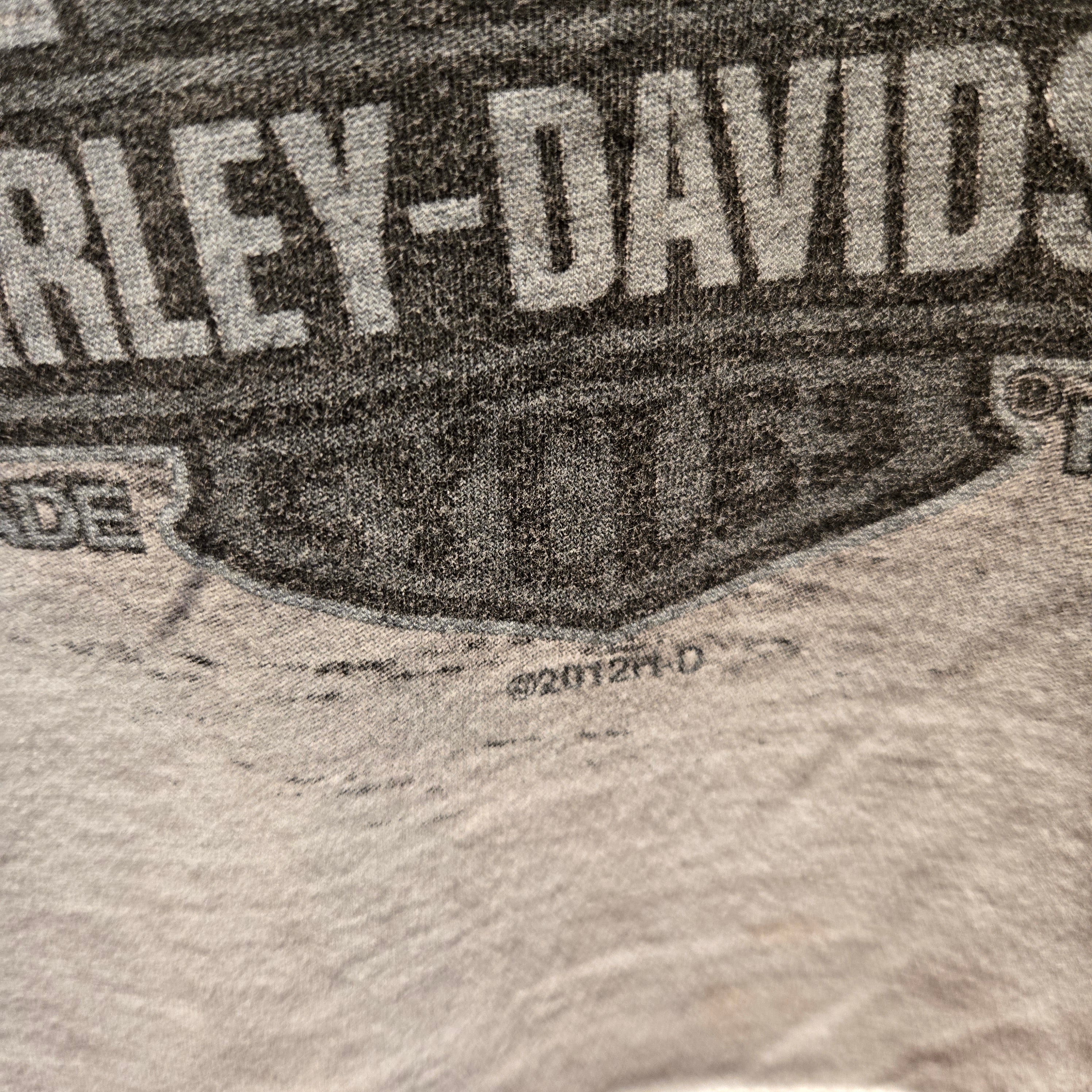 Harley Davidson 2012 Whiskey River Arkansas White Graphic T-Shirt: 2XL